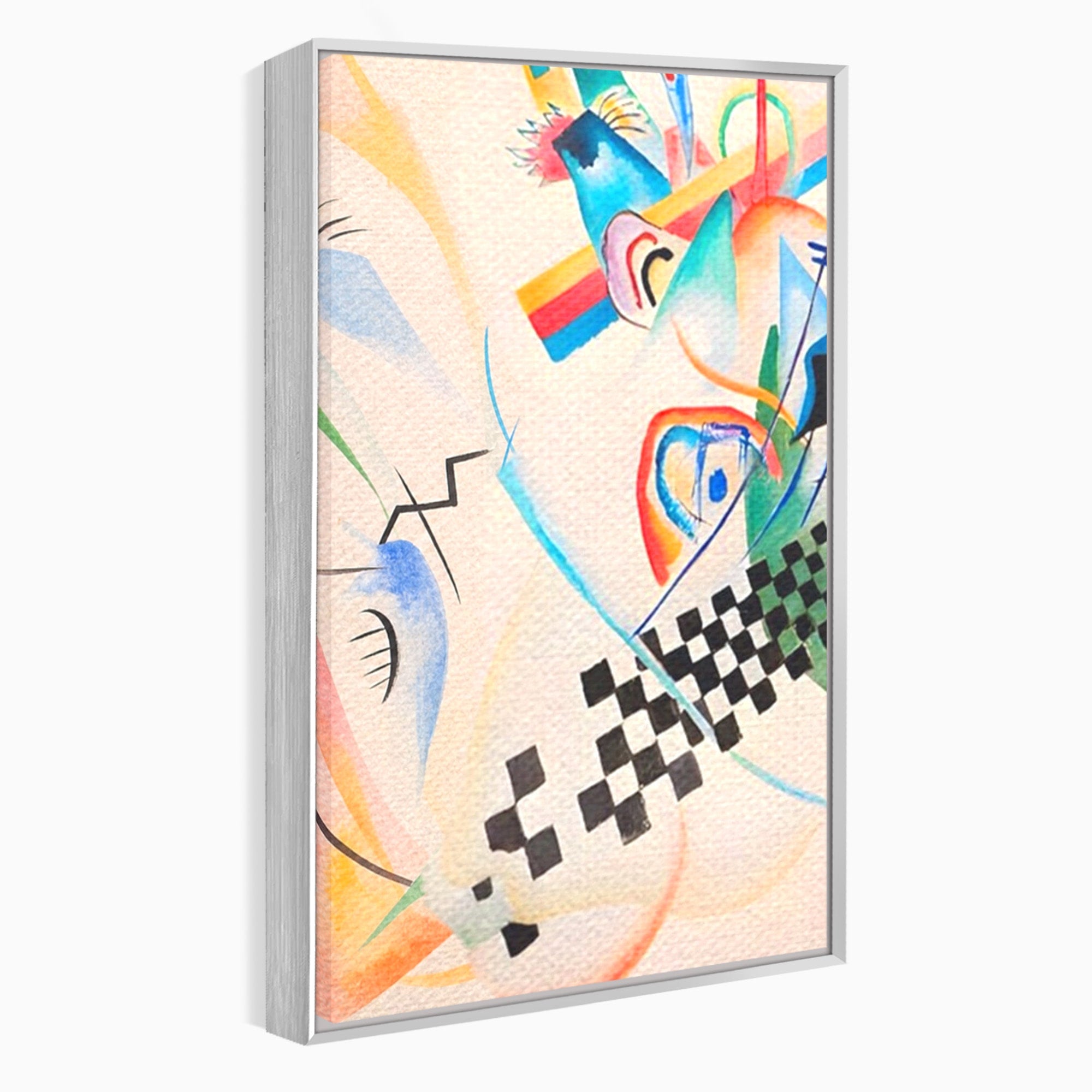 Set 2 Tablouri Canvas Premium LuxCanva® C2-1198, Abstract Paint By Kandinsky, Culori, Decorativ, Living Room, Culori Vibrante
