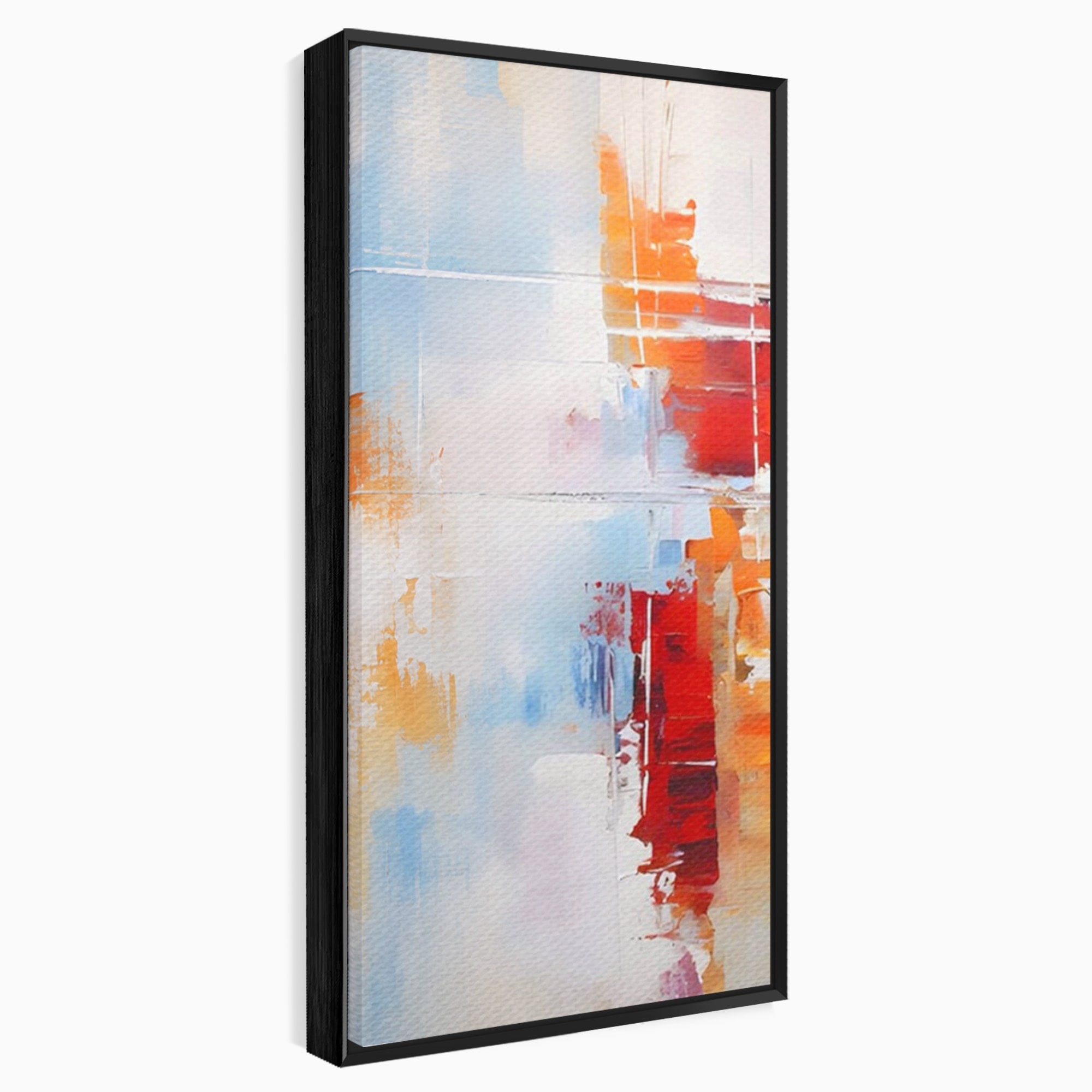 Set 2 Tablouri Canvas Premium LuxCanva® C2-1200, Abstract Blue And Red Painting, Relaxare, Living Room, Culori Vibrante
