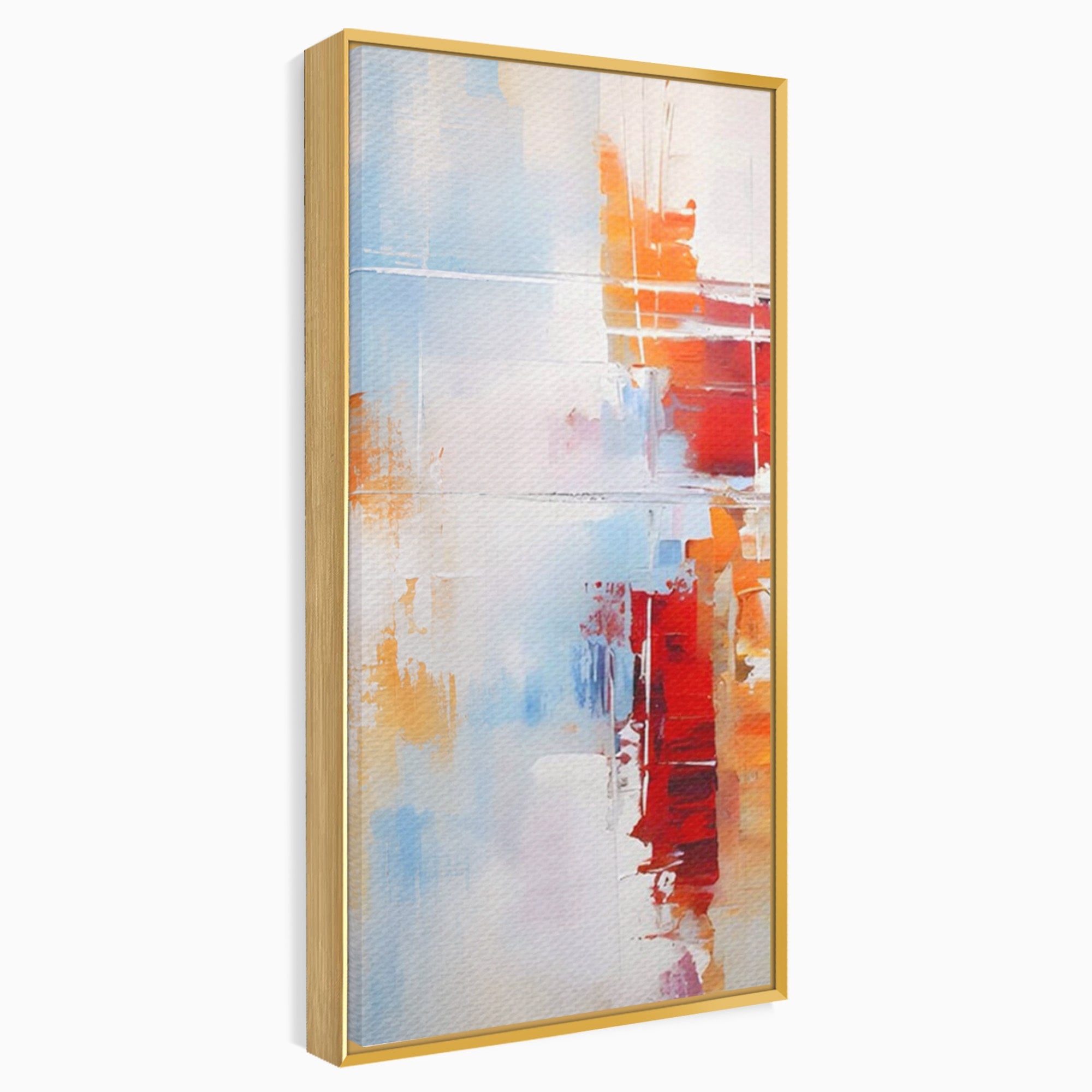 Set 2 Tablouri Canvas Premium LuxCanva® C2-1200, Abstract Blue And Red Painting, Relaxare, Living Room, Culori Vibrante