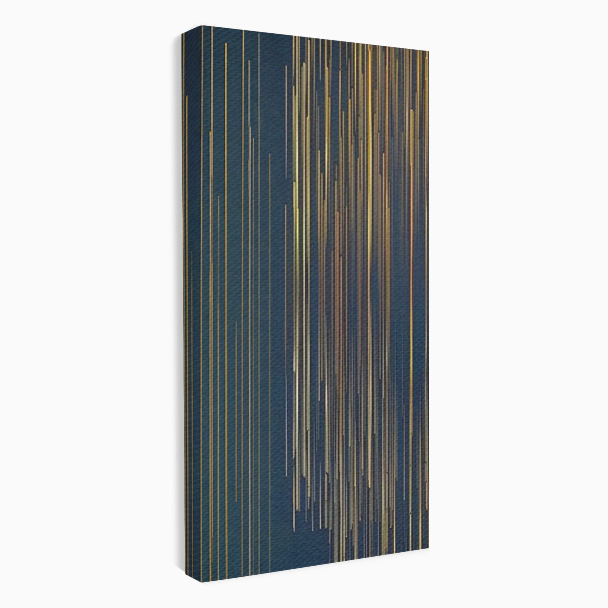 Set 2 Tablouri Canvas Premium LuxCanva® C2-1202, Gold And Black Stripes, Relaxare, Living Room, Culori Vibrante
