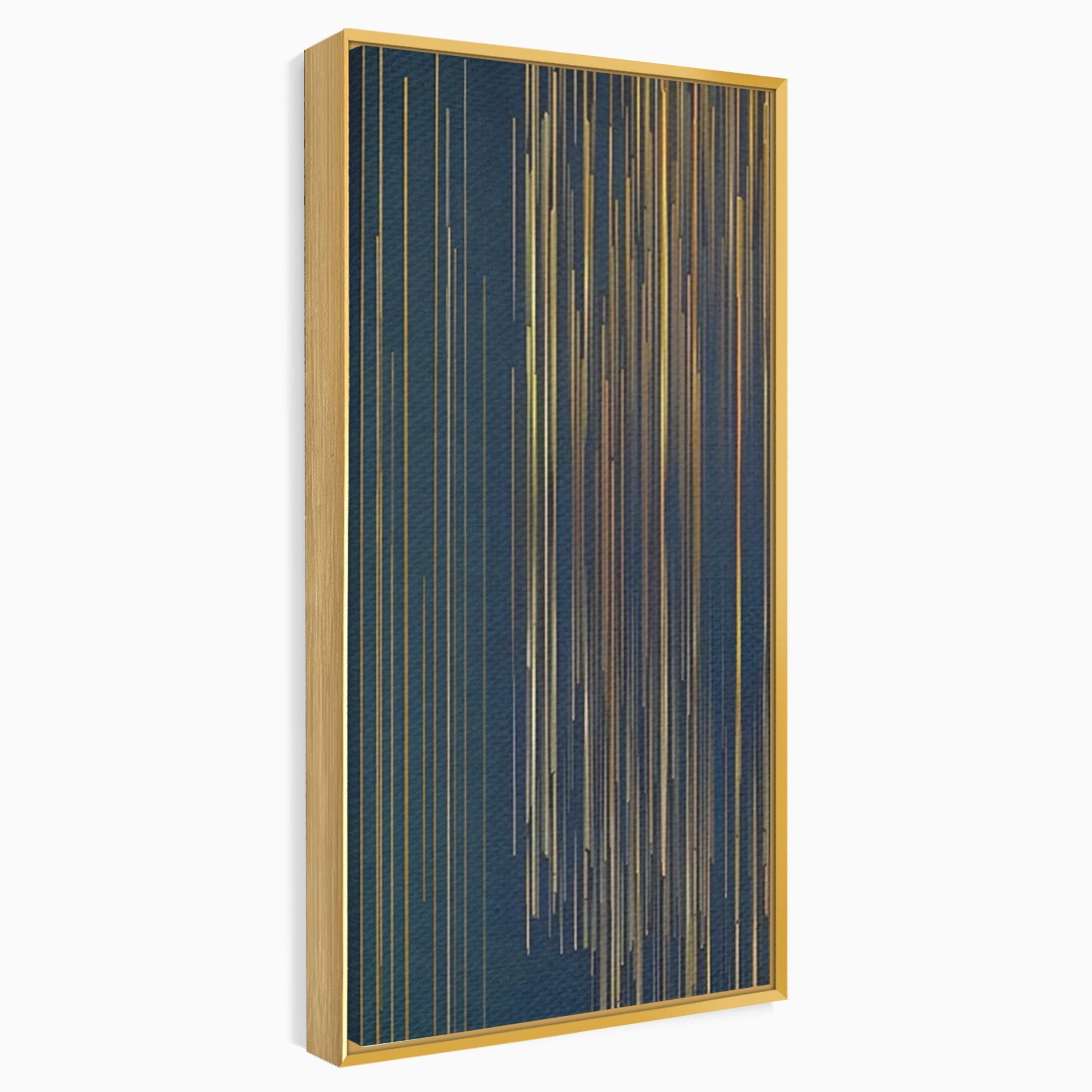 Set 2 Tablouri Canvas Premium LuxCanva® C2-1202, Gold And Black Stripes, Relaxare, Living Room, Culori Vibrante