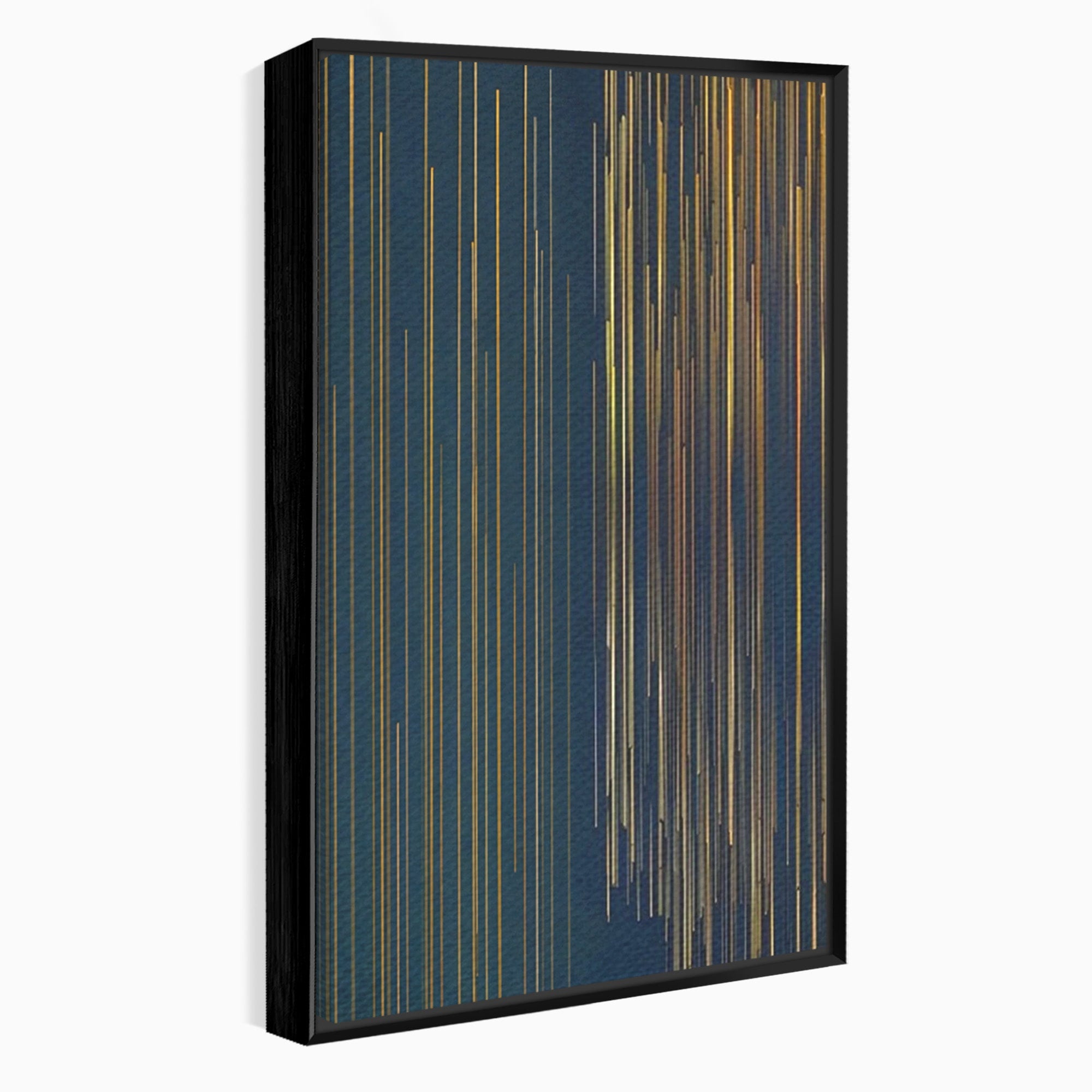 Set 2 Tablouri Canvas Premium LuxCanva® C2-1202, Gold And Black Stripes, Relaxare, Living Room, Culori Vibrante