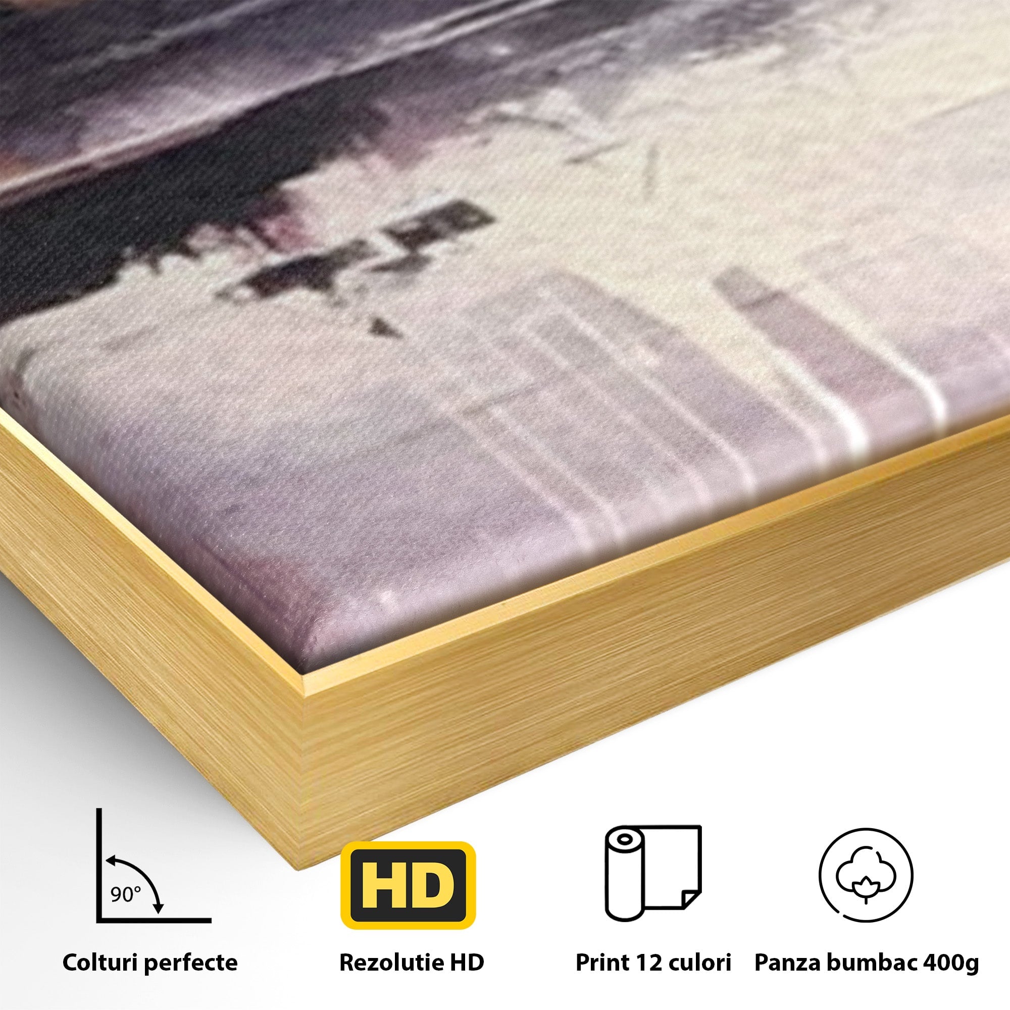 Set 2 Tablouri Canvas Premium LuxCanva® C2-1204, Cer Innorat, Culori, Decorativ, Living Room, Culori Vibrante