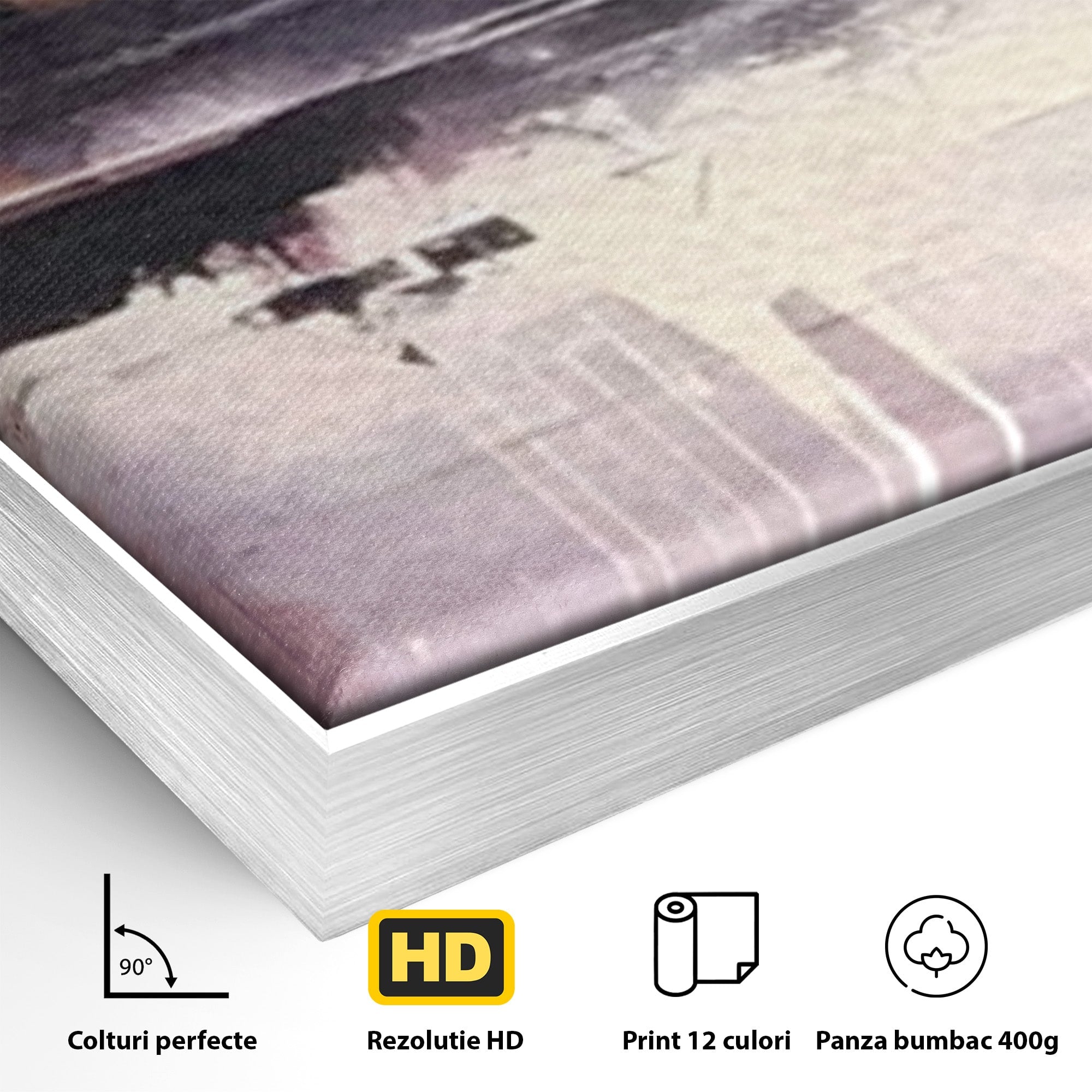 Set 2 Tablouri Canvas Premium LuxCanva® C2-1204, Cer Innorat, Culori, Decorativ, Living Room, Culori Vibrante
