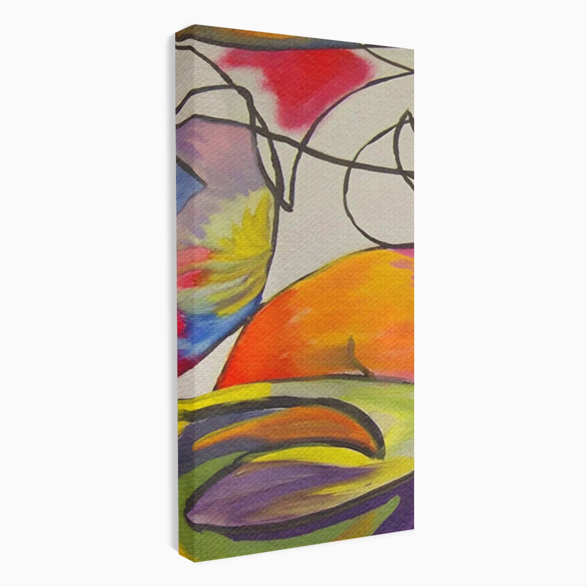 Set 2 Tablouri Canvas Premium LuxCanva® C2-1206, Kandinsky Painting Puzzle, Culori, Decorativ, Living Room, Culori Vibrante