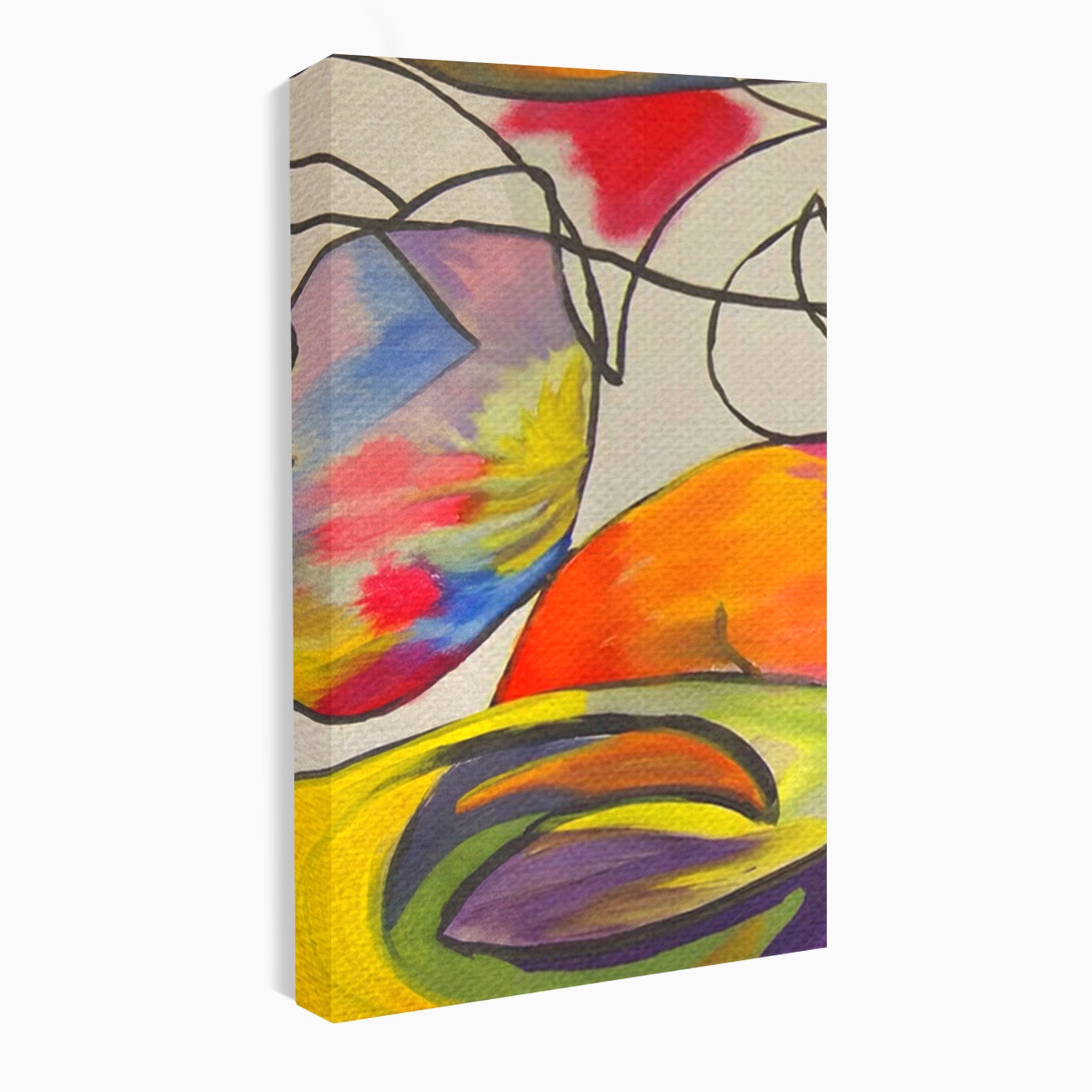 Set 2 Tablouri Canvas Premium LuxCanva® C2-1206, Kandinsky Painting Puzzle, Culori, Decorativ, Living Room, Culori Vibrante