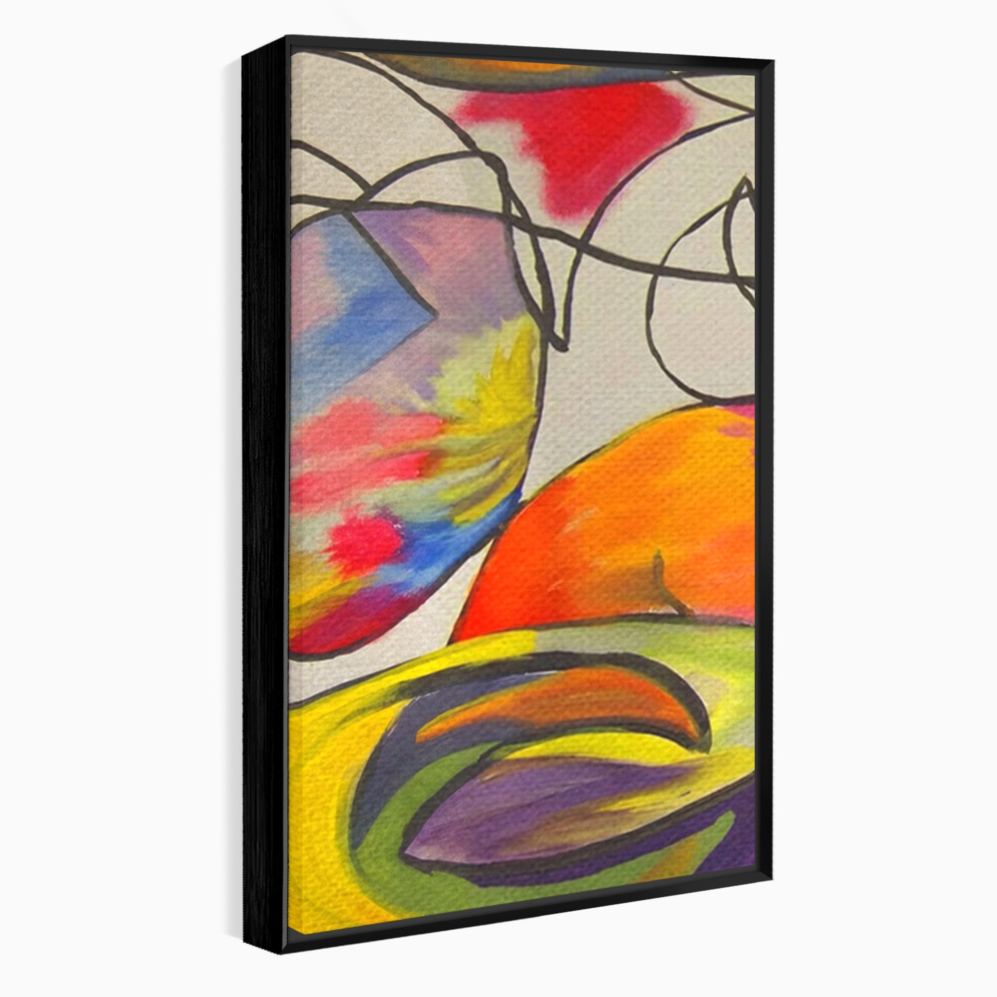 Set 2 Tablouri Canvas Premium LuxCanva® C2-1206, Kandinsky Painting Puzzle, Culori, Decorativ, Living Room, Culori Vibrante