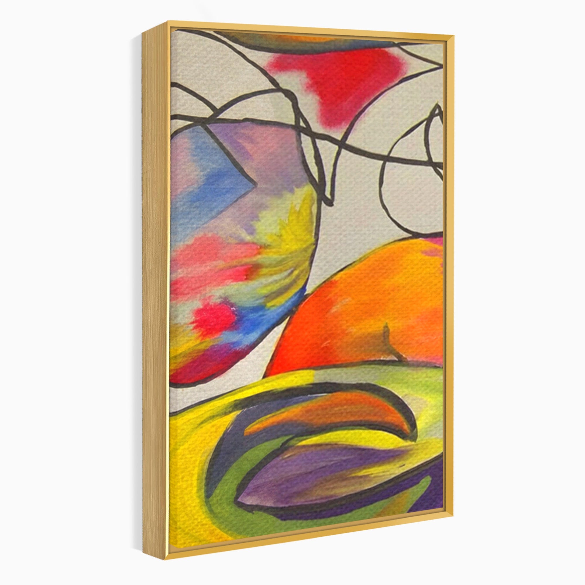 Set 2 Tablouri Canvas Premium LuxCanva® C2-1206, Kandinsky Painting Puzzle, Culori, Decorativ, Living Room, Culori Vibrante