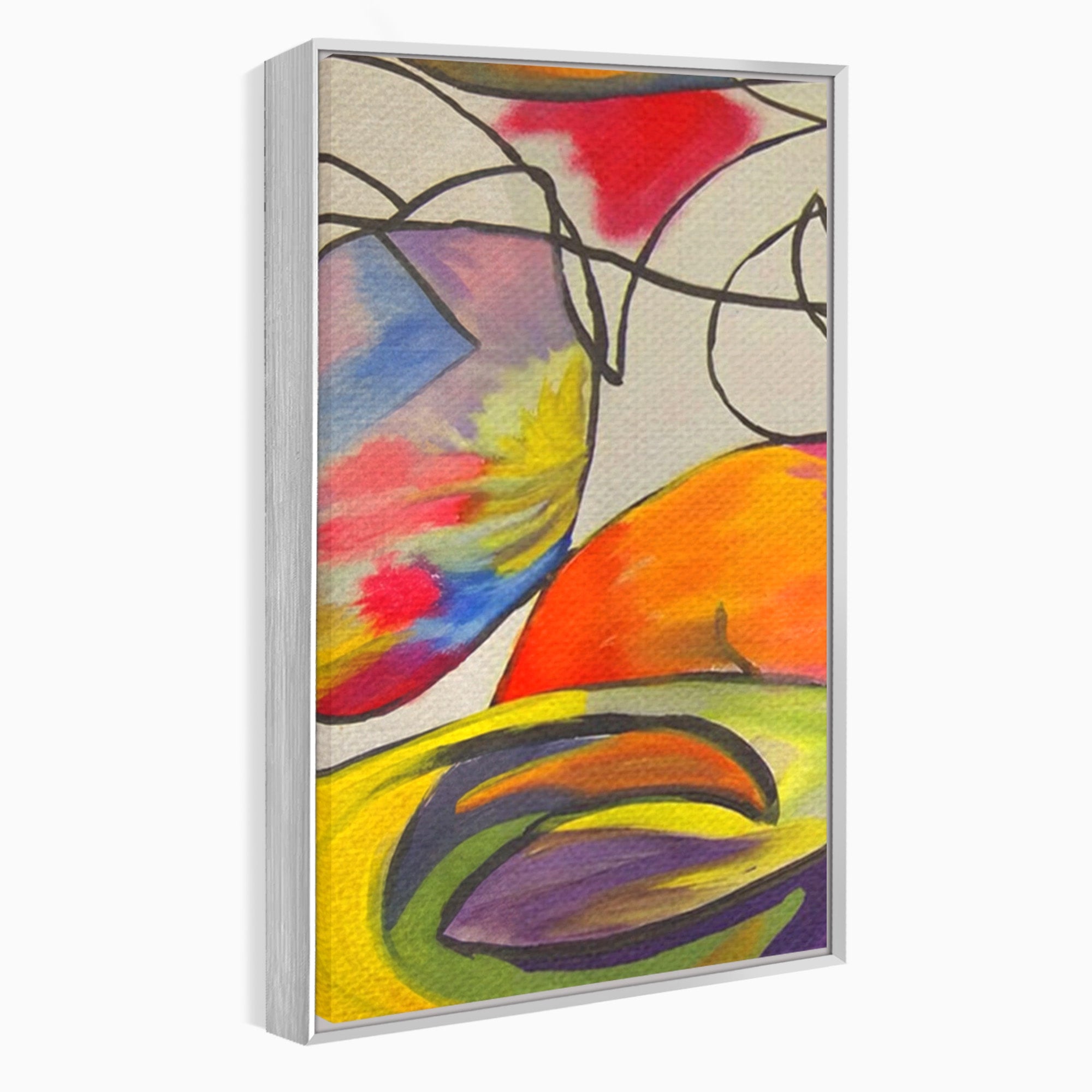 Set 2 Tablouri Canvas Premium LuxCanva® C2-1206, Kandinsky Painting Puzzle, Culori, Decorativ, Living Room, Culori Vibrante