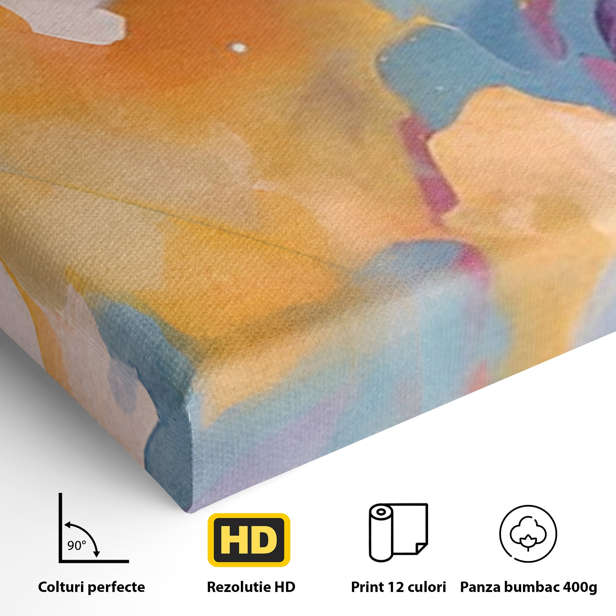 Set 2 Tablouri Canvas Premium LuxCanva® C2-1208, Paint By Katharina Rosnovsky, Relaxare, Living Room, Culori Vibrante