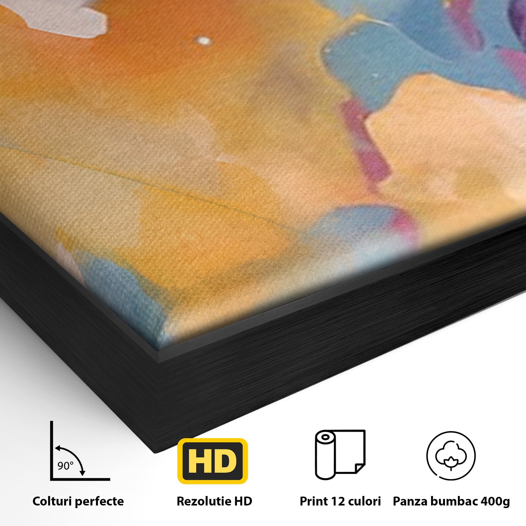 Set 2 Tablouri Canvas Premium LuxCanva® C2-1208, Paint By Katharina Rosnovsky, Relaxare, Living Room, Culori Vibrante