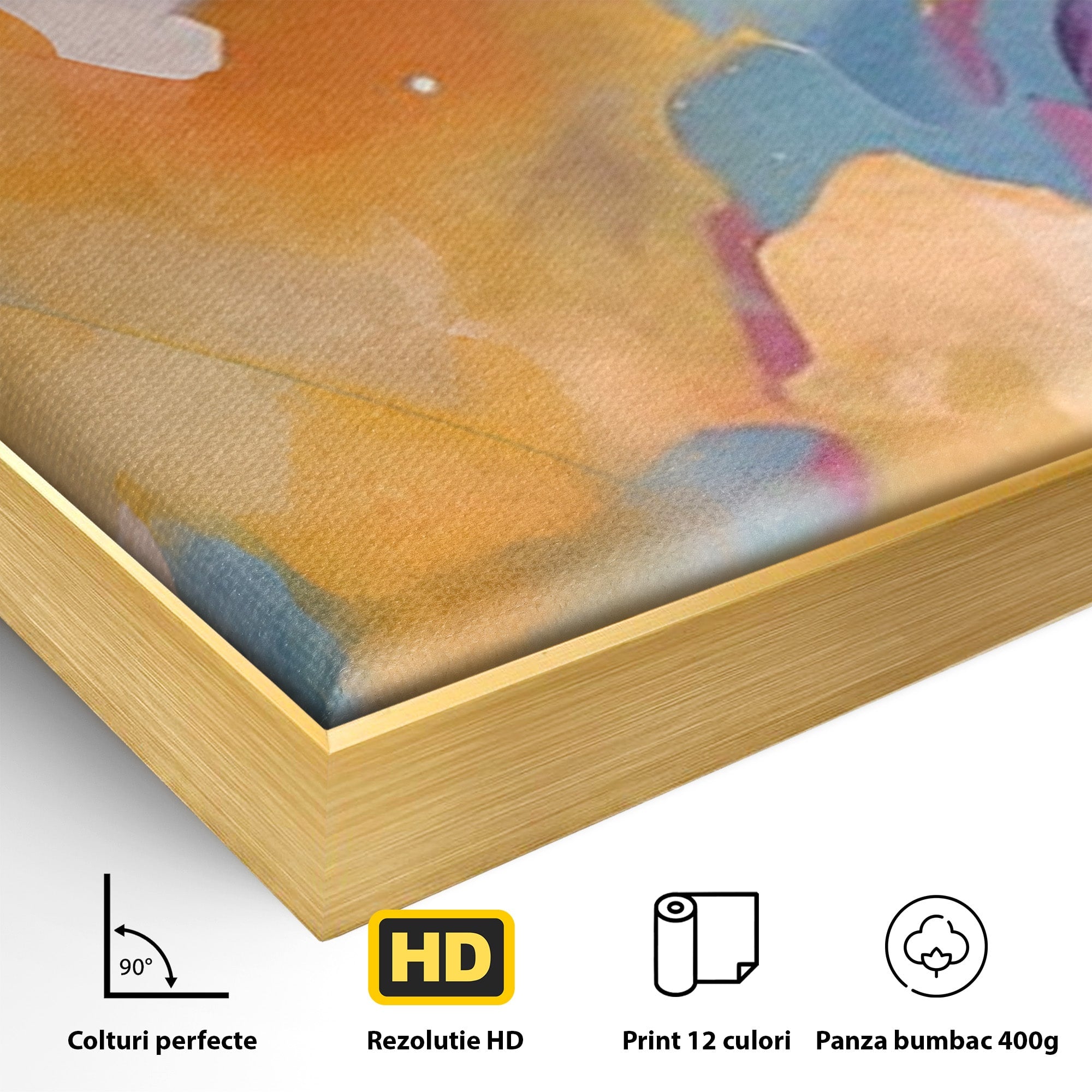 Set 2 Tablouri Canvas Premium LuxCanva® C2-1208, Paint By Katharina Rosnovsky, Relaxare, Living Room, Culori Vibrante