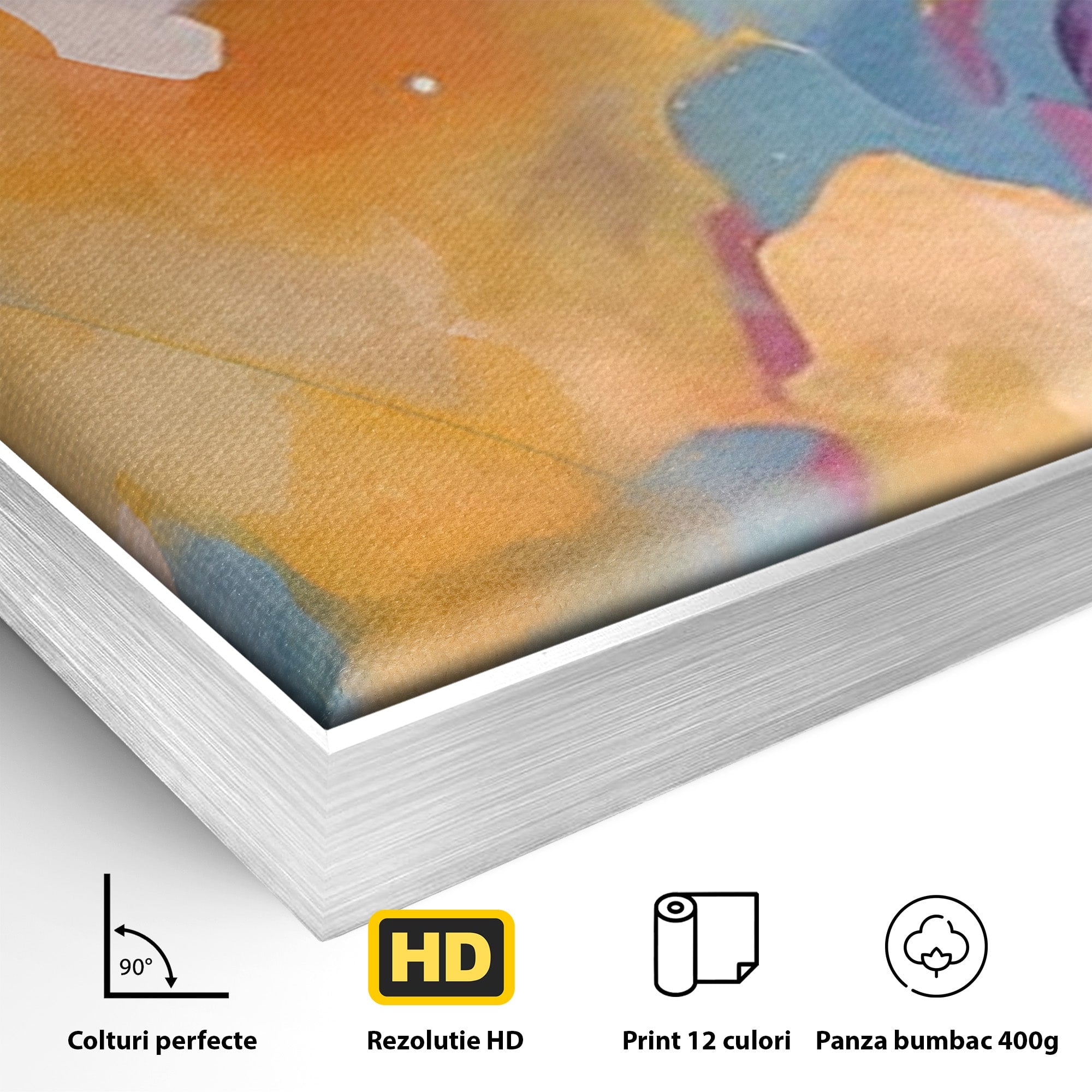 Set 2 Tablouri Canvas Premium LuxCanva® C2-1208, Paint By Katharina Rosnovsky, Relaxare, Living Room, Culori Vibrante