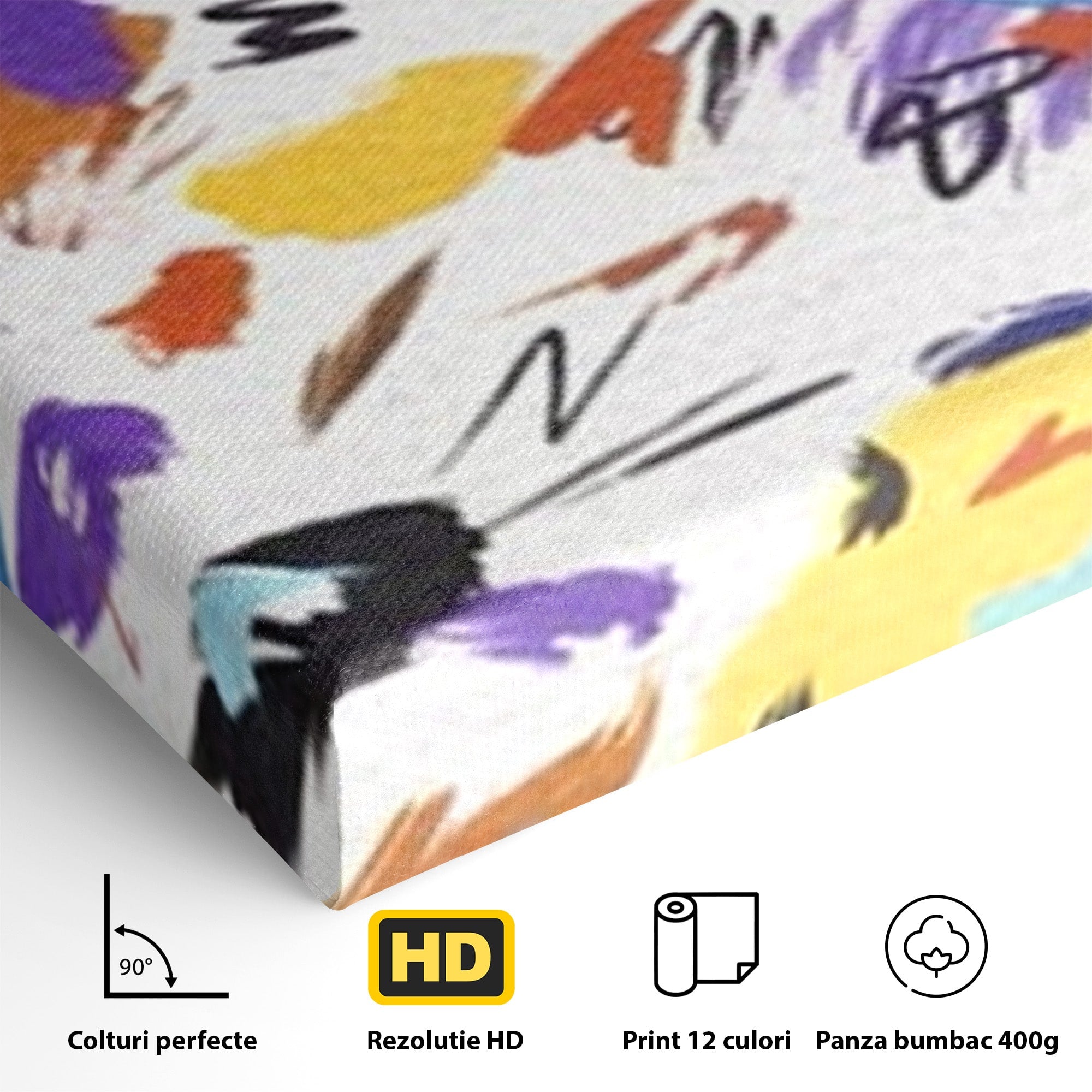 Set 2 Tablouri Canvas Premium LuxCanva® C2-1210, Frunze Cazatoare, Relaxare, Living Room, Culori Vibrante