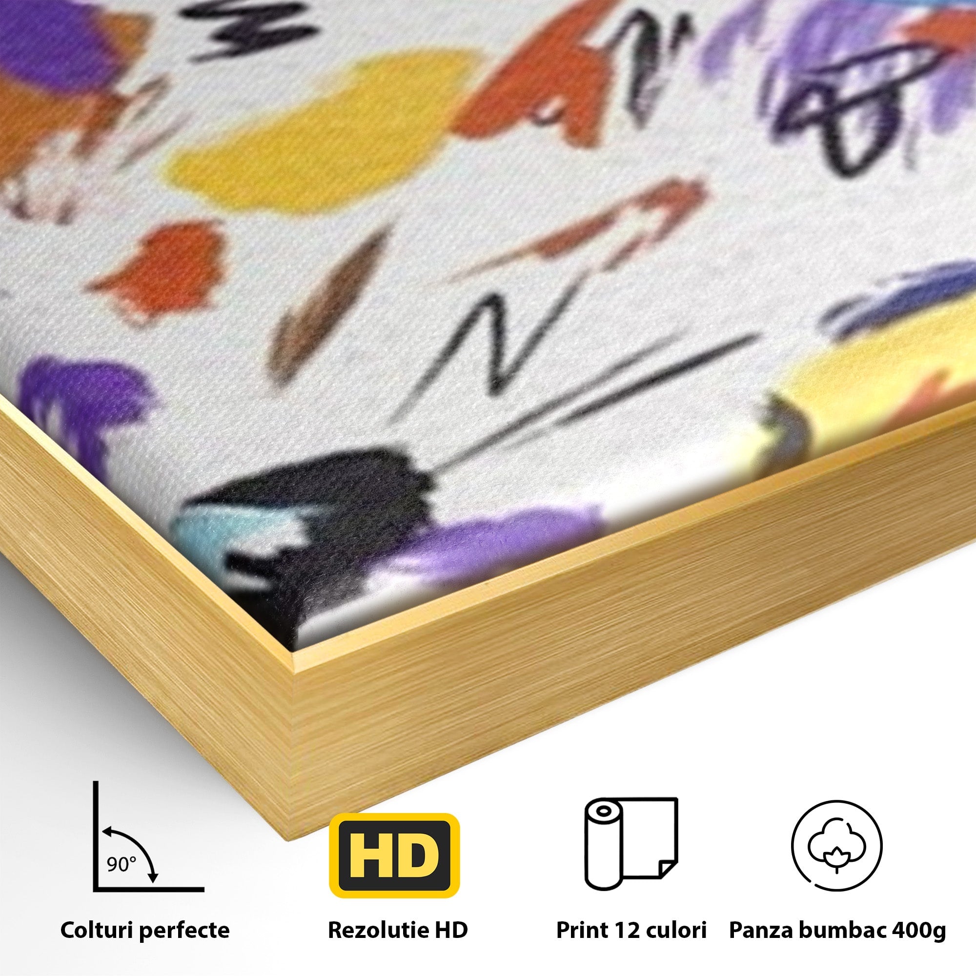 Set 2 Tablouri Canvas Premium LuxCanva® C2-1210, Frunze Cazatoare, Relaxare, Living Room, Culori Vibrante