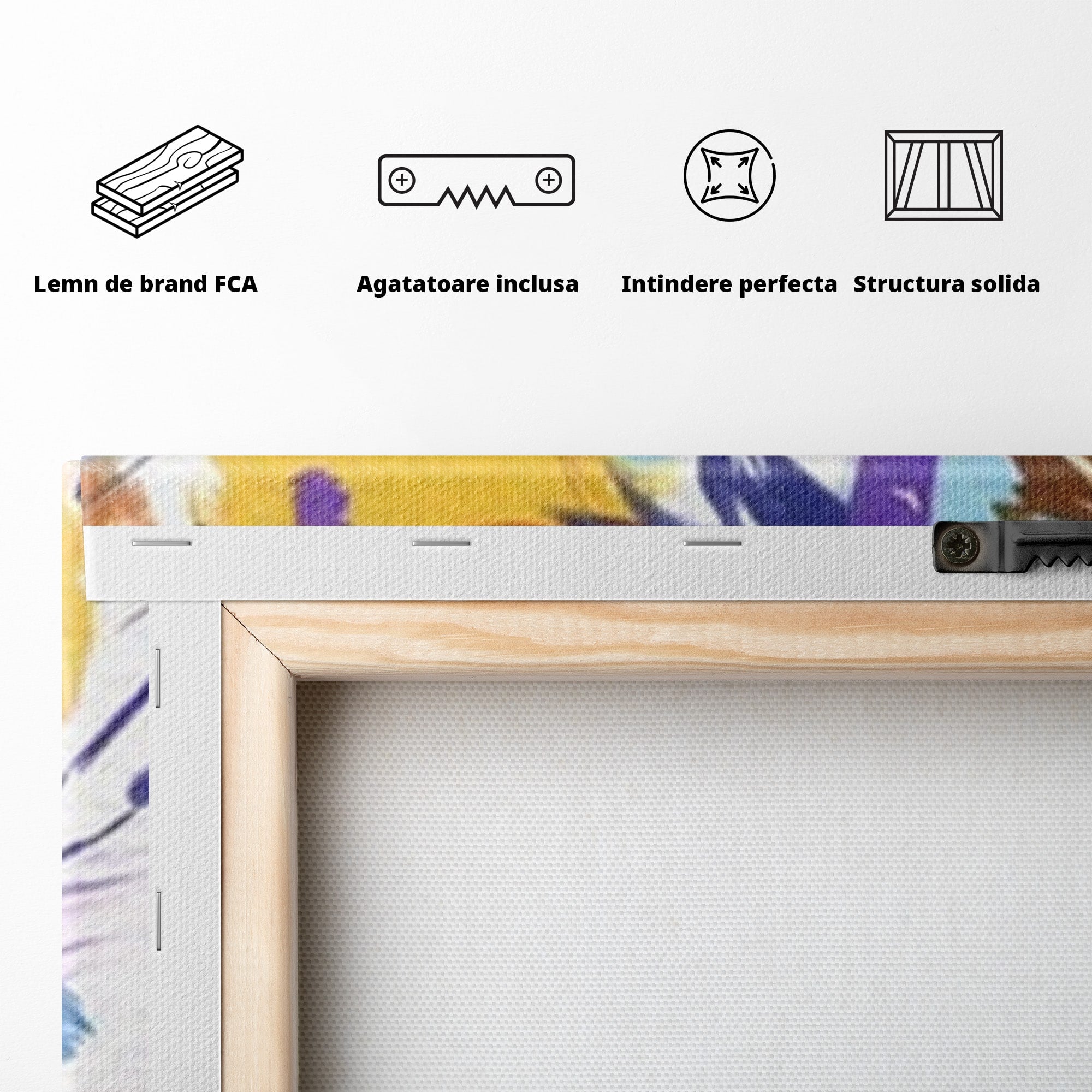 Set 2 Tablouri Canvas Premium LuxCanva® C2-1210, Frunze Cazatoare, Relaxare, Living Room, Culori Vibrante