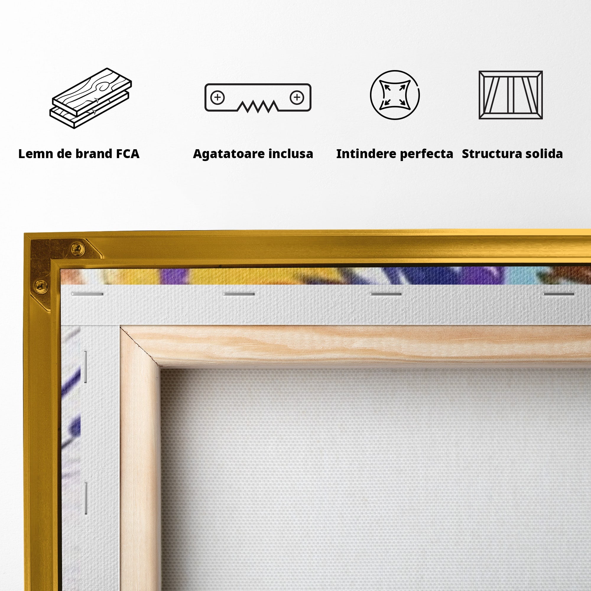 Set 2 Tablouri Canvas Premium LuxCanva® C2-1210, Frunze Cazatoare, Relaxare, Living Room, Culori Vibrante