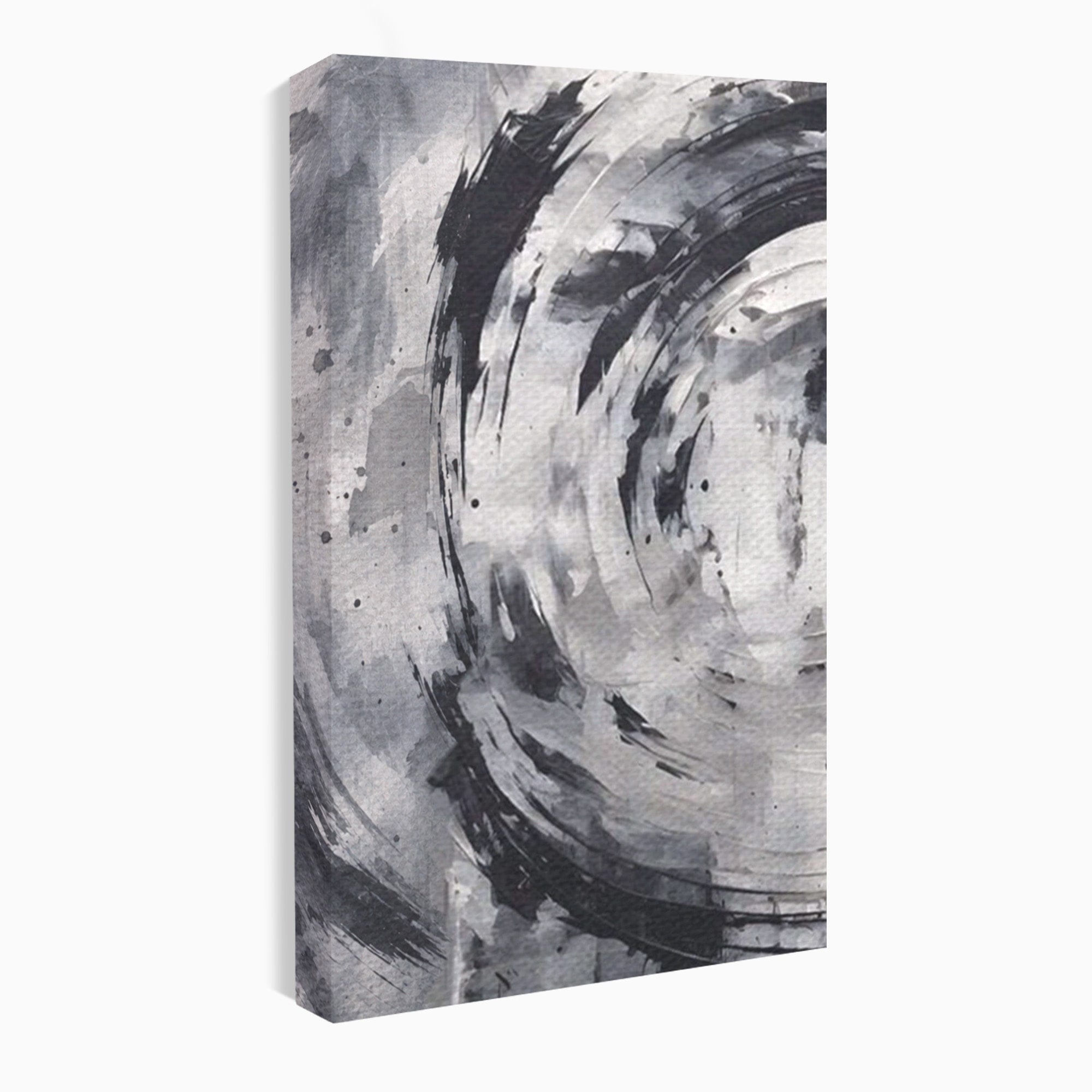 Set 2 Tablouri Canvas Premium LuxCanva® C2-1217, Abstract Round Paint, Culori, Decorativ, Living Room, Culori Vibrante