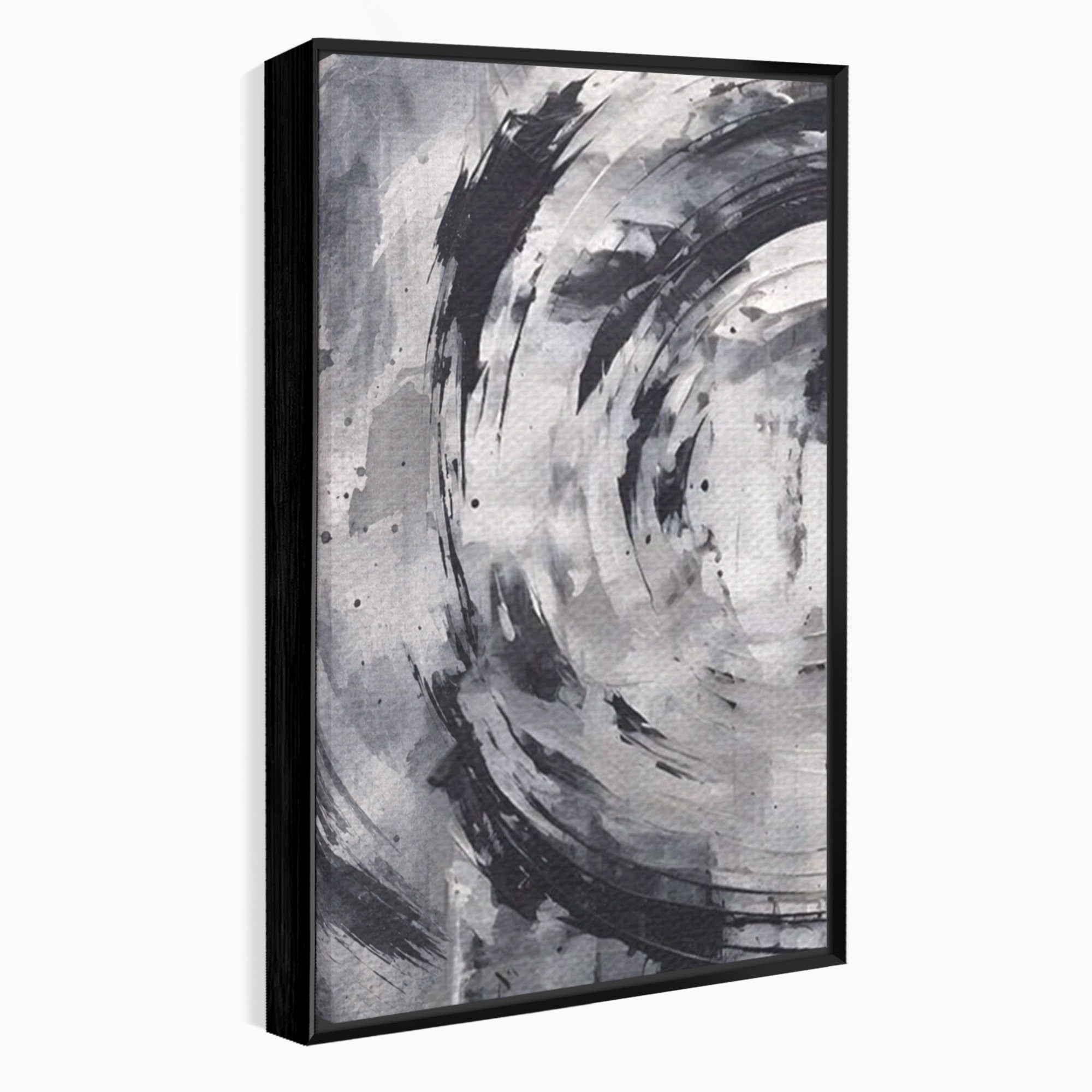 Set 2 Tablouri Canvas Premium LuxCanva® C2-1217, Abstract Round Paint, Culori, Decorativ, Living Room, Culori Vibrante