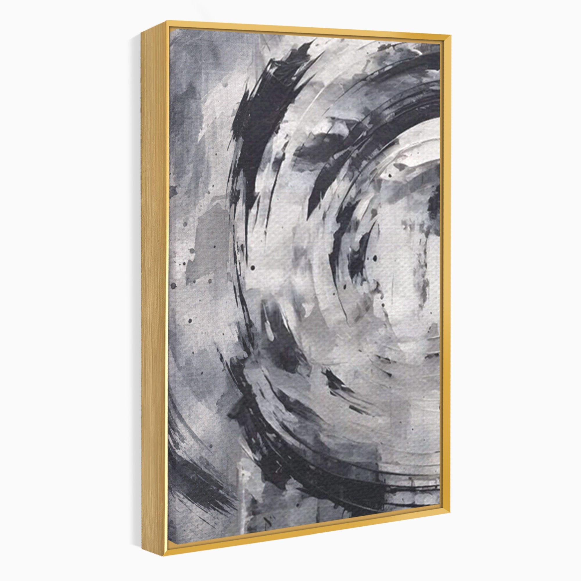 Set 2 Tablouri Canvas Premium LuxCanva® C2-1217, Abstract Round Paint, Culori, Decorativ, Living Room, Culori Vibrante