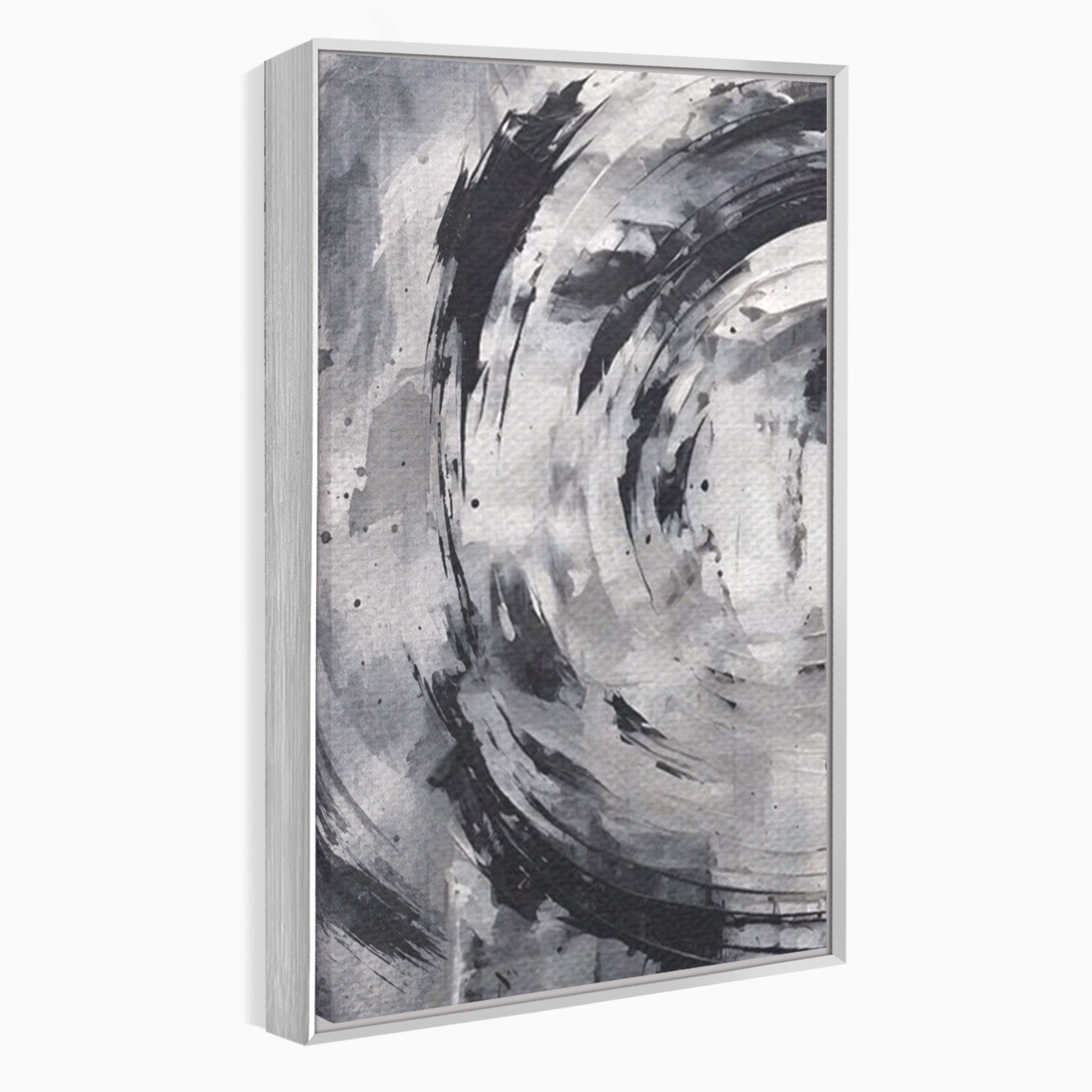 Set 2 Tablouri Canvas Premium LuxCanva® C2-1217, Abstract Round Paint, Culori, Decorativ, Living Room, Culori Vibrante