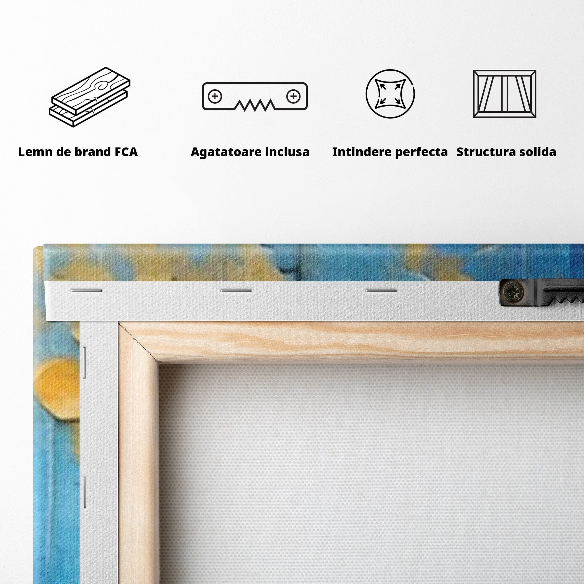 Set 2 Tablouri Canvas Premium LuxCanva® C2-1234, Abstract Autum Leafs, Relaxare, Living Room, Culori Vibrante