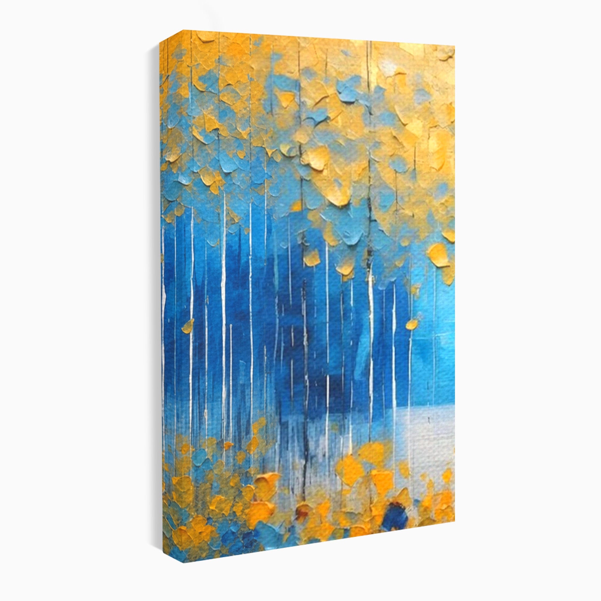 Set 2 Tablouri Canvas Premium LuxCanva® C2-1234, Abstract Autum Leafs, Relaxare, Living Room, Culori Vibrante