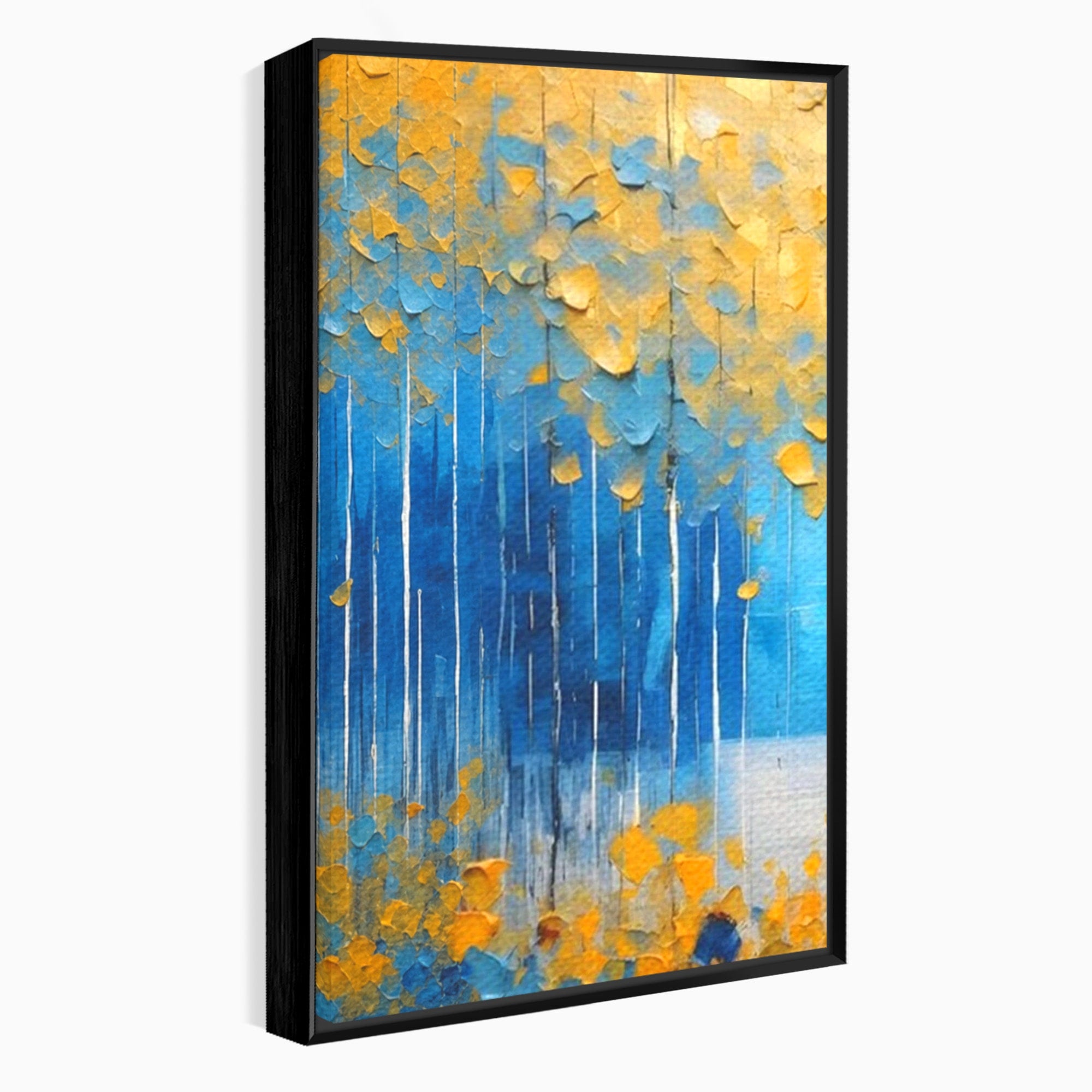 Set 2 Tablouri Canvas Premium LuxCanva® C2-1234, Abstract Autum Leafs, Relaxare, Living Room, Culori Vibrante