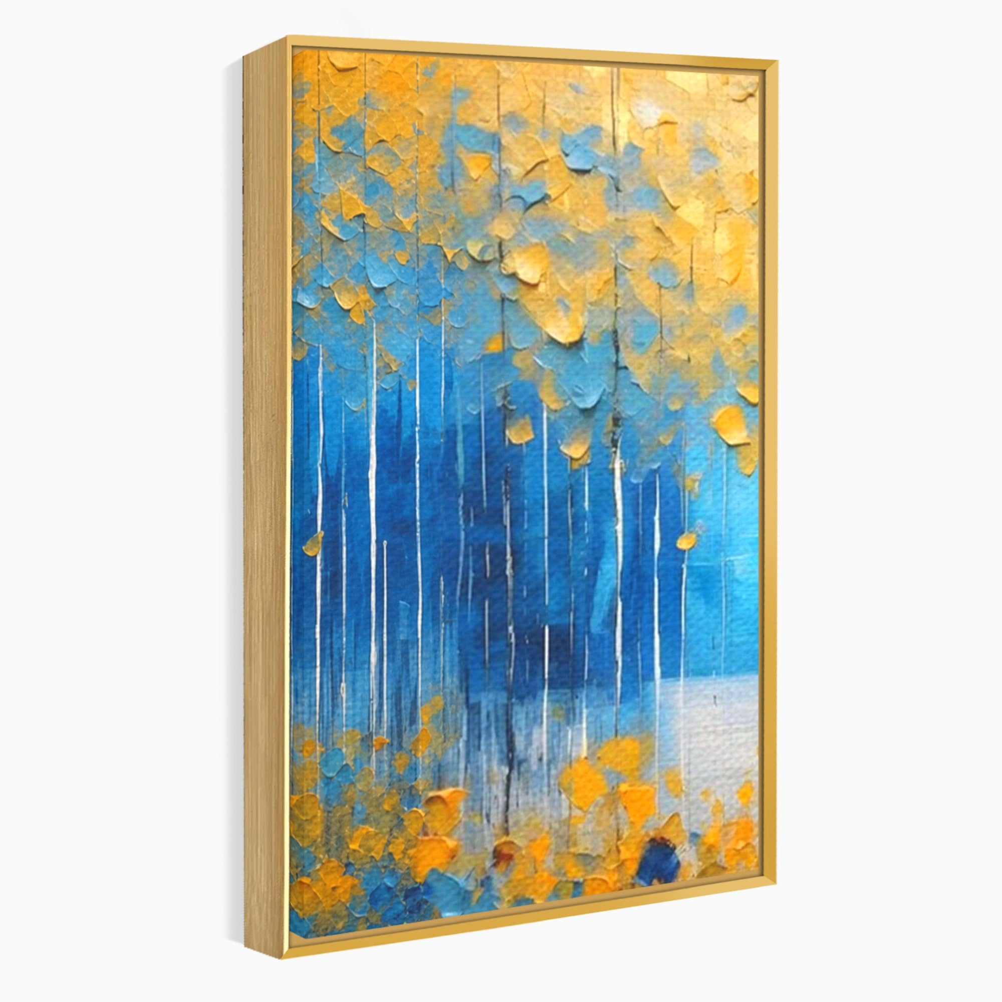 Set 2 Tablouri Canvas Premium LuxCanva® C2-1234, Abstract Autum Leafs, Relaxare, Living Room, Culori Vibrante