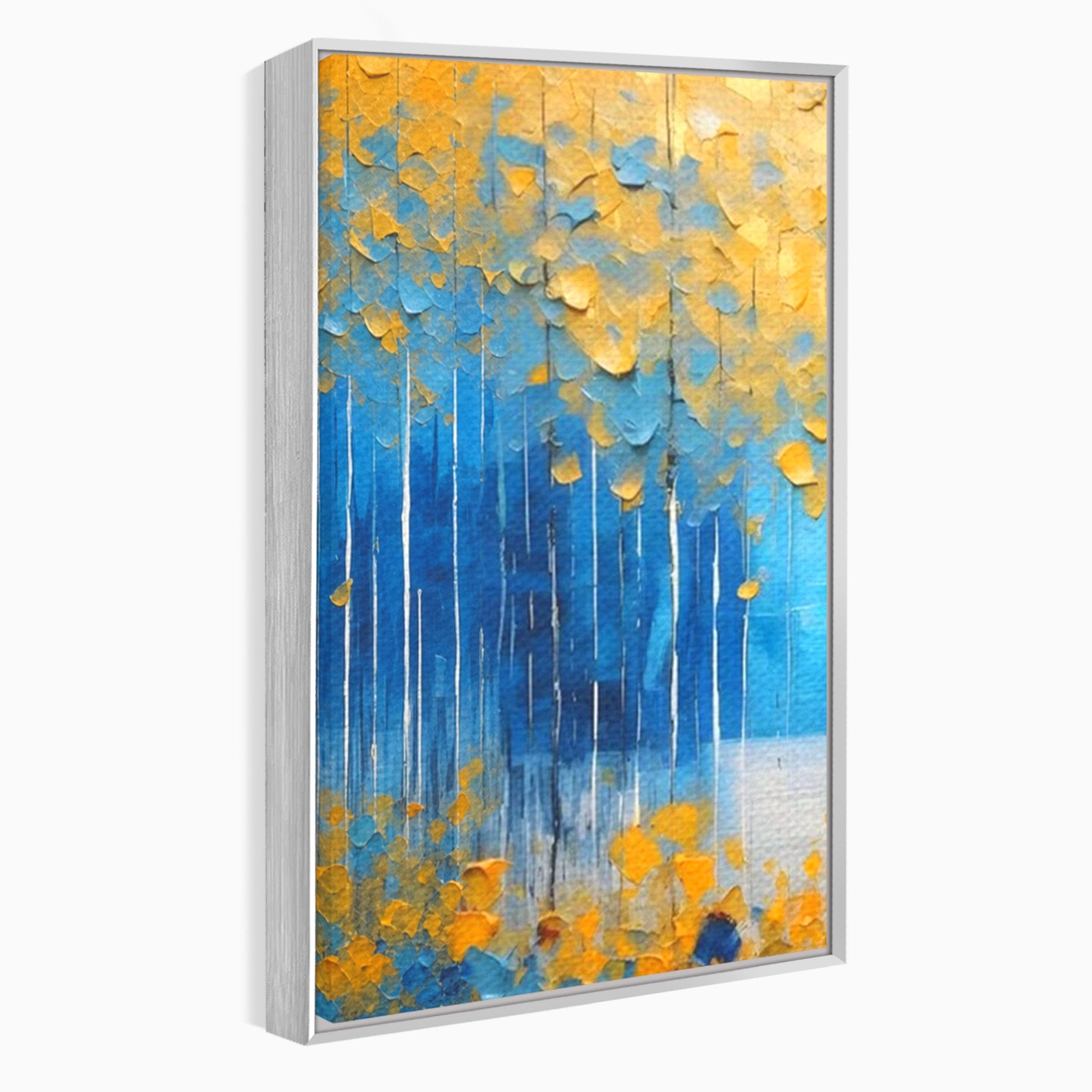 Set 2 Tablouri Canvas Premium LuxCanva® C2-1234, Abstract Autum Leafs, Relaxare, Living Room, Culori Vibrante