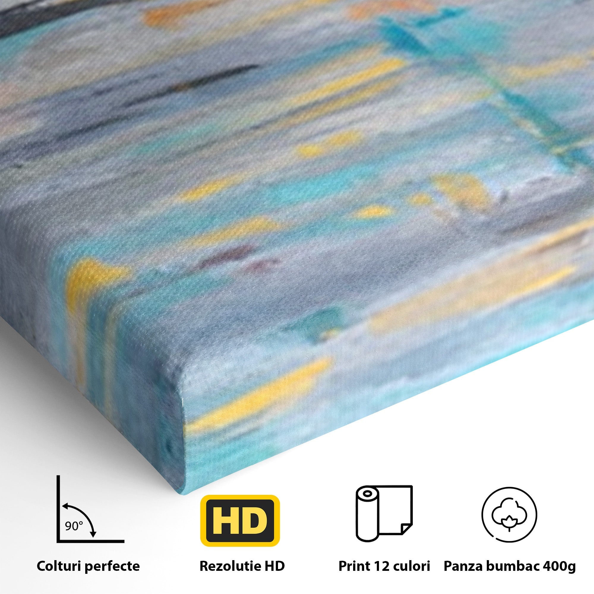 Set 2 Tablouri Canvas Premium LuxCanva® C2-1239, Luciul Apei, Relaxare, Living Room, Culori Vibrante