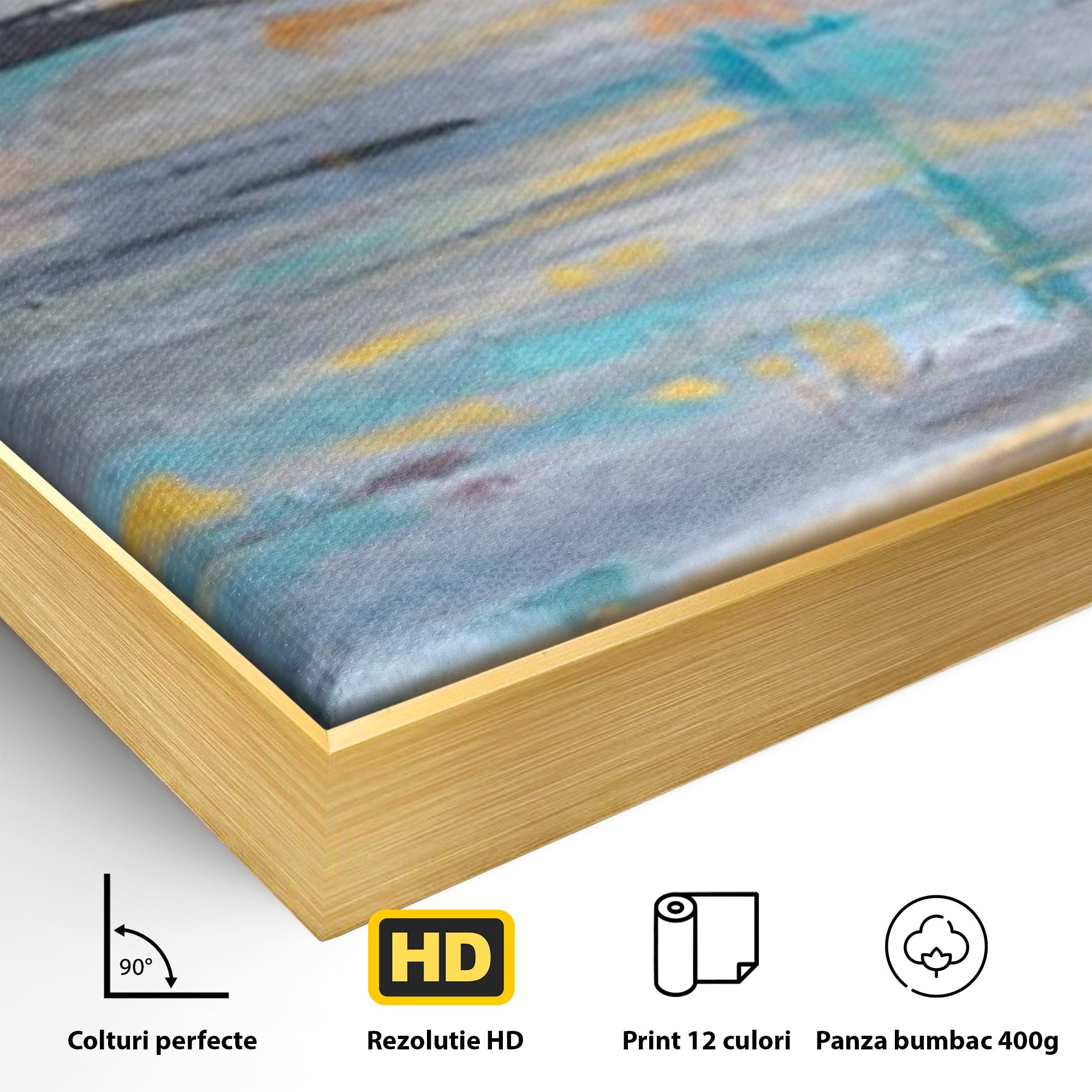 Set 2 Tablouri Canvas Premium LuxCanva® C2-1239, Luciul Apei, Relaxare, Living Room, Culori Vibrante