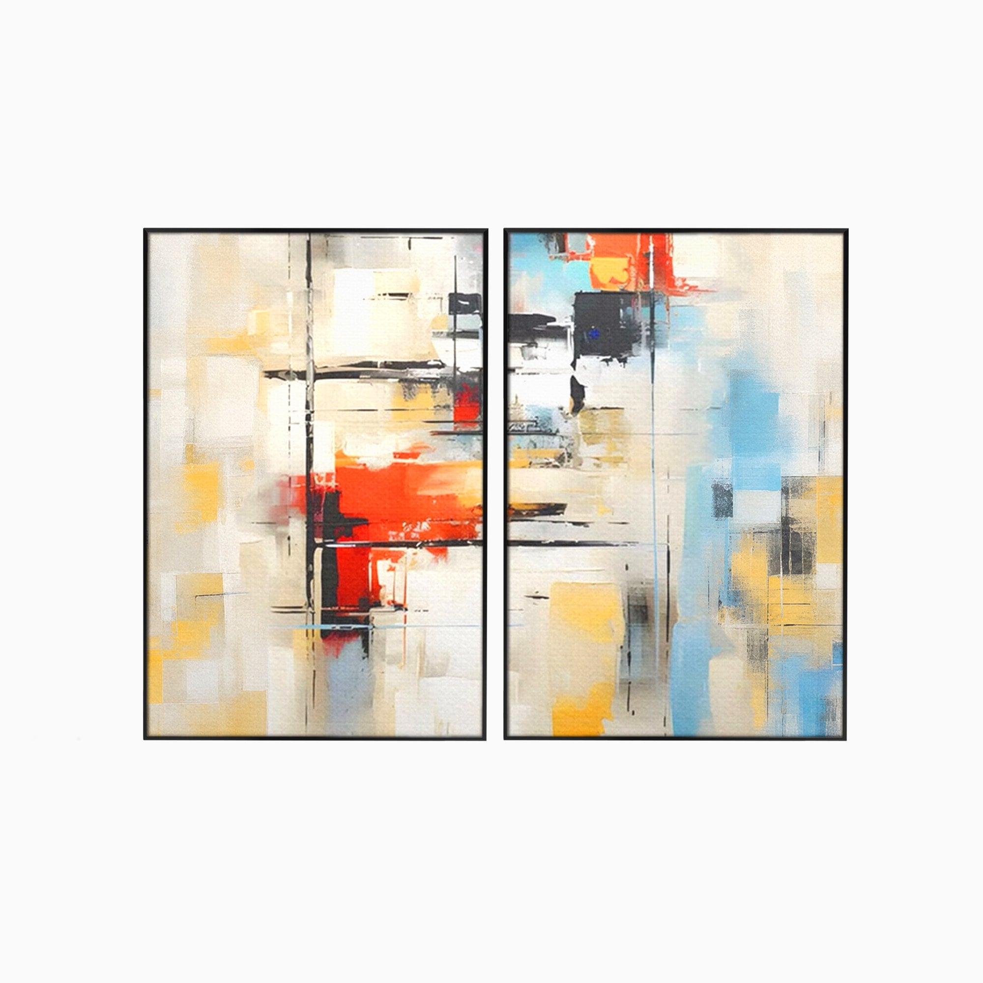 Set 2 Tablouri Canvas Premium LuxCanva® C2-1240, Relaxare, Living Room, Culori Vibrante