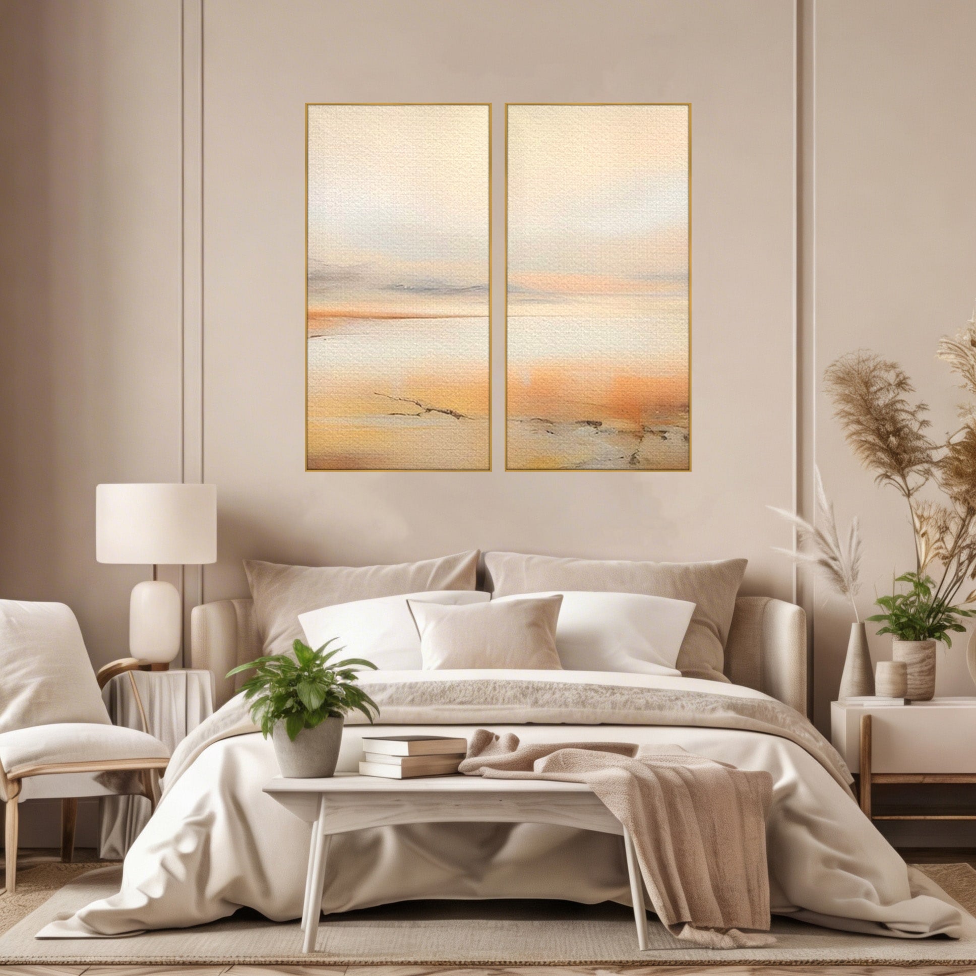 Set 2 Tablouri Canvas Premium LuxCanva® C2-1242, Relaxare, Living Room, Culori Vibrante