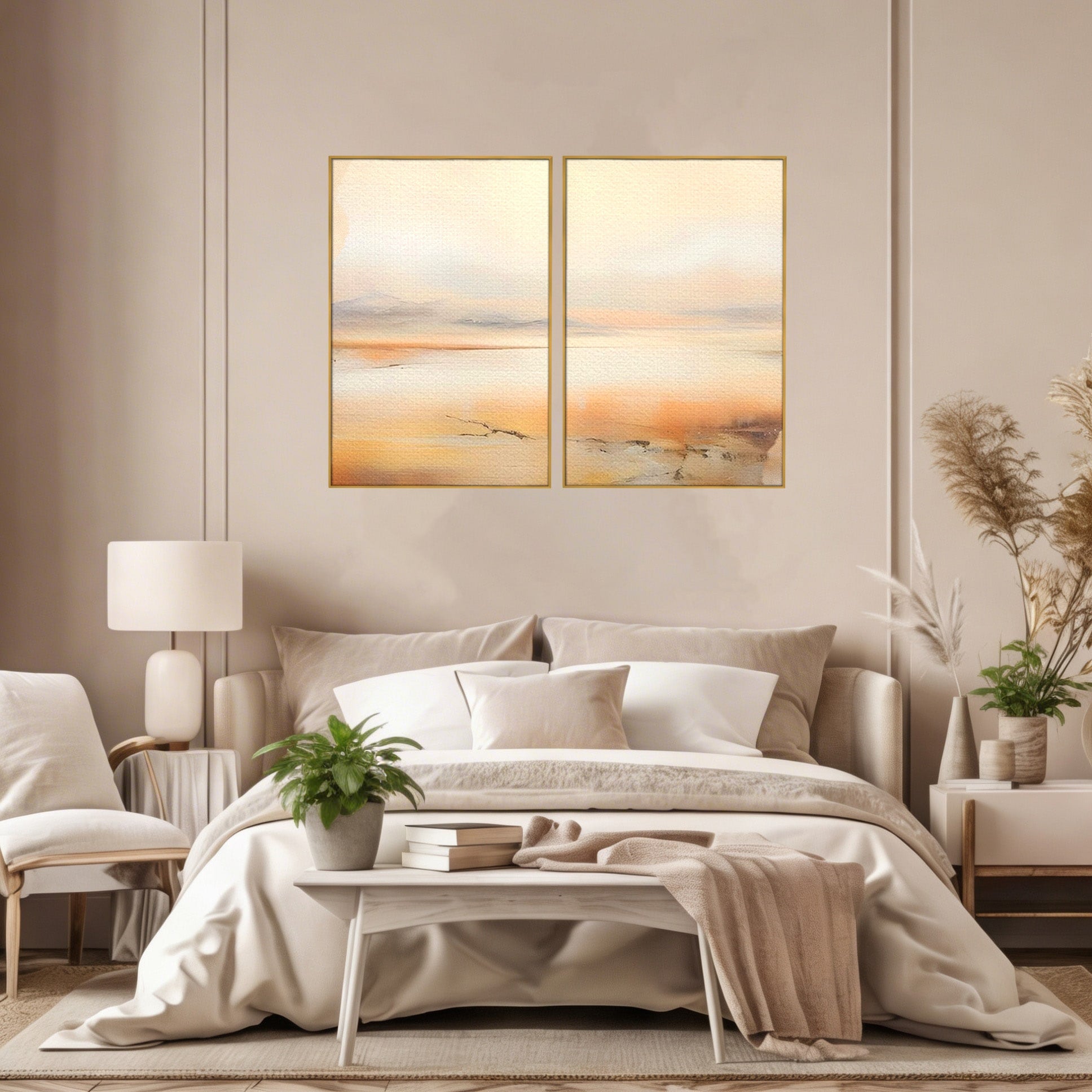 Set 2 Tablouri Canvas Premium LuxCanva® C2-1242, Relaxare, Living Room, Culori Vibrante