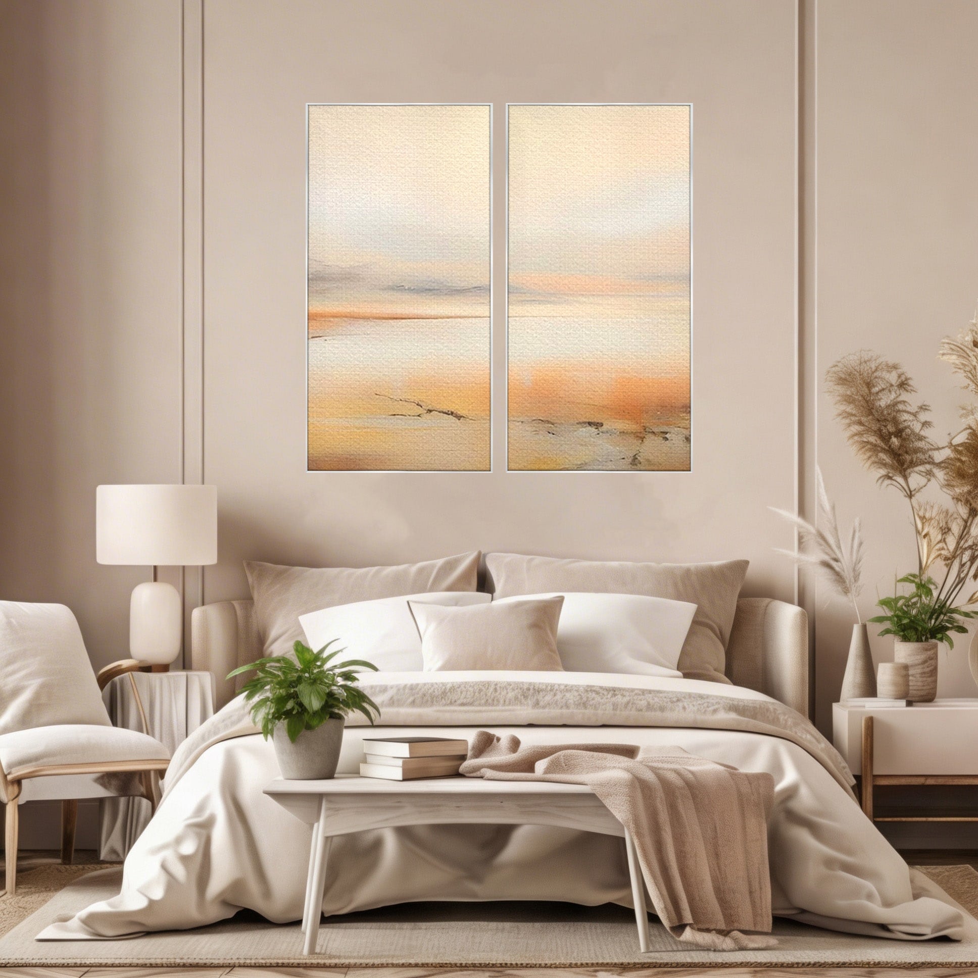 Set 2 Tablouri Canvas Premium LuxCanva® C2-1242, Relaxare, Living Room, Culori Vibrante