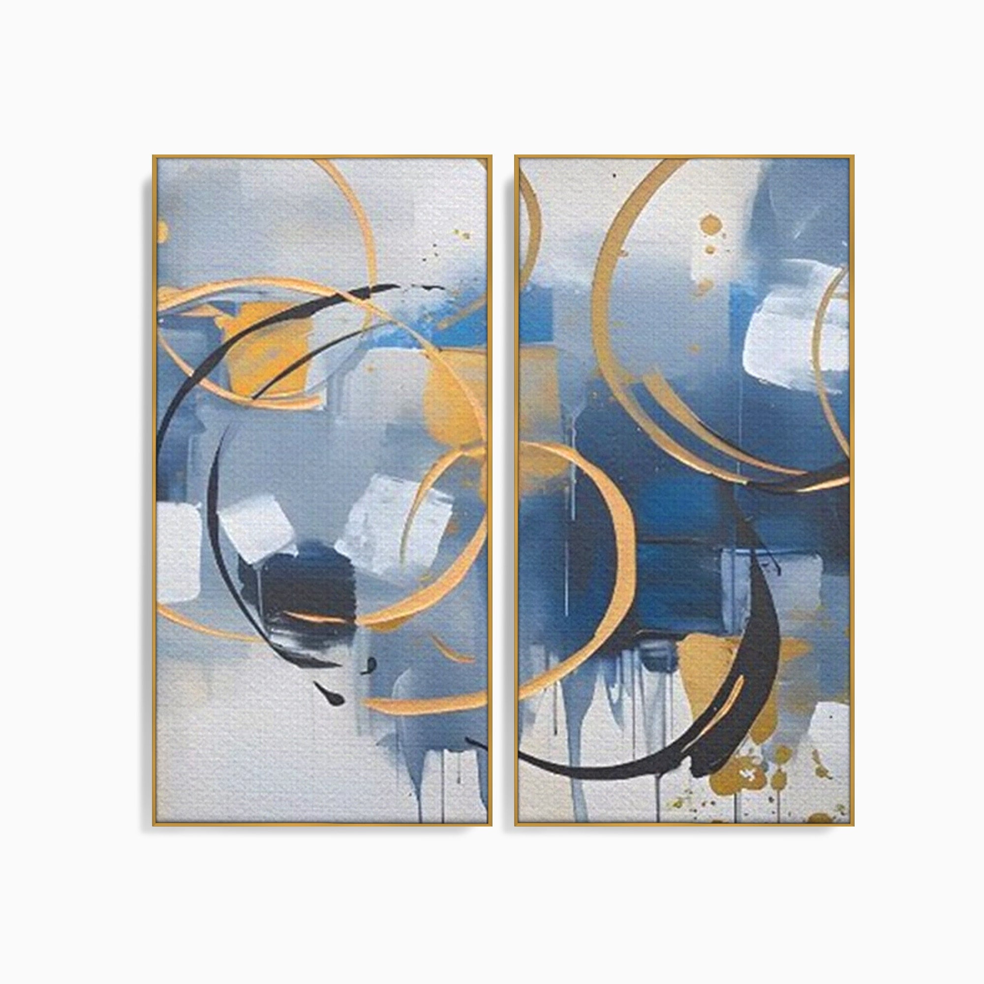 Set 2 Tablouri Canvas Premium LuxCanva® C2-1243, Relaxare, Living Room, Culori Vibrante