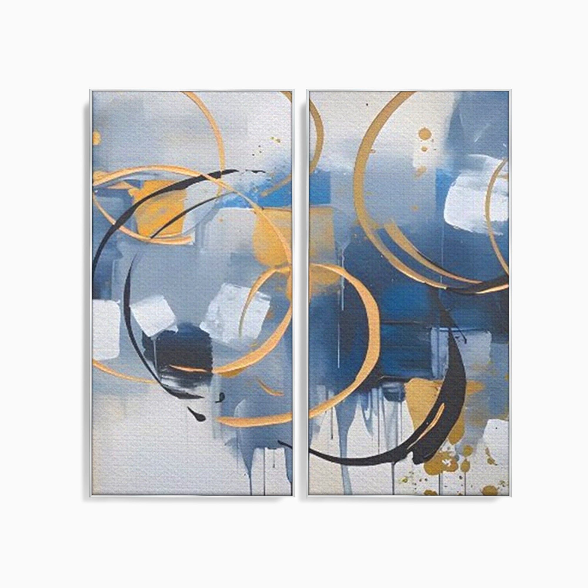 Set 2 Tablouri Canvas Premium LuxCanva® C2-1243, Relaxare, Living Room, Culori Vibrante