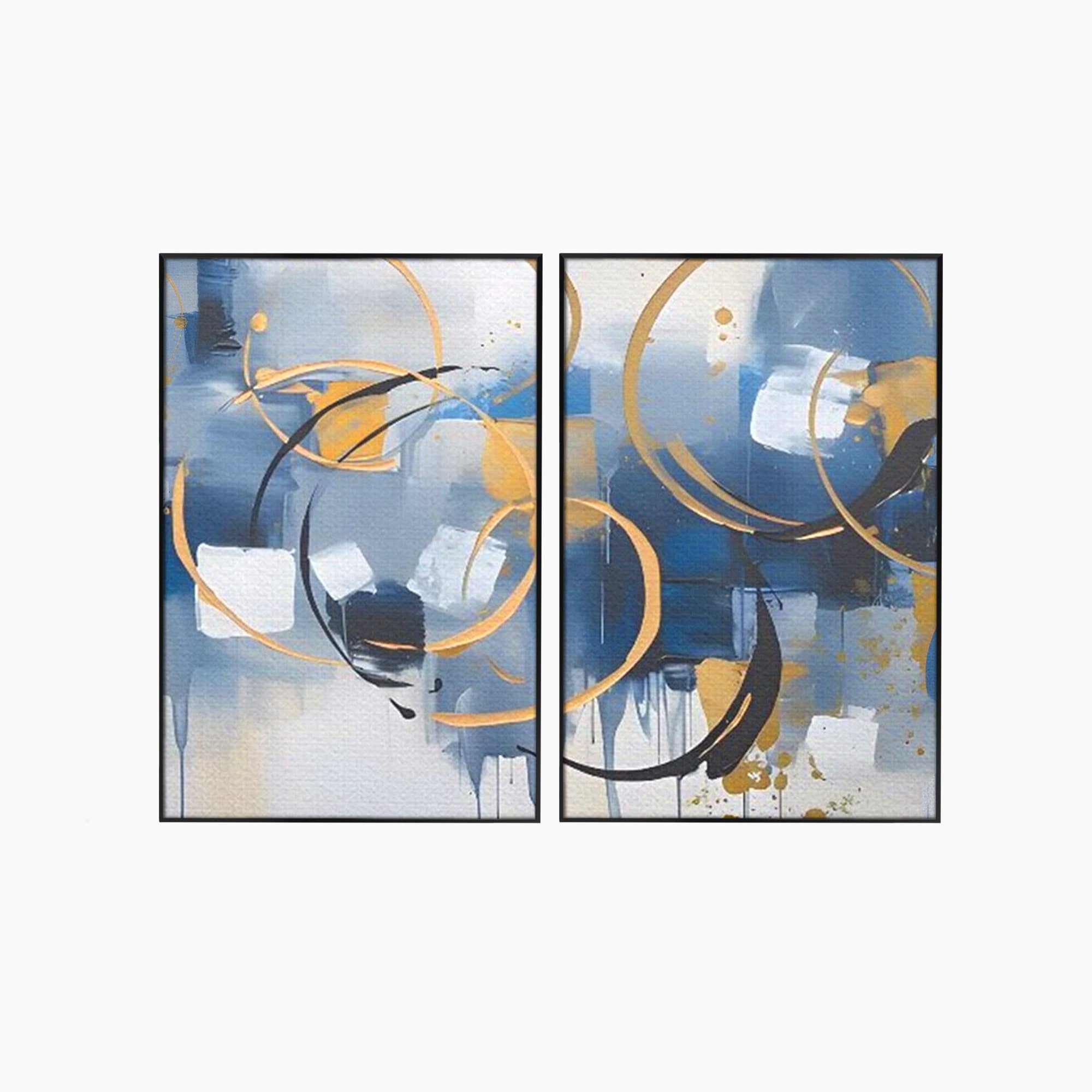 Set 2 Tablouri Canvas Premium LuxCanva® C2-1243, Relaxare, Living Room, Culori Vibrante