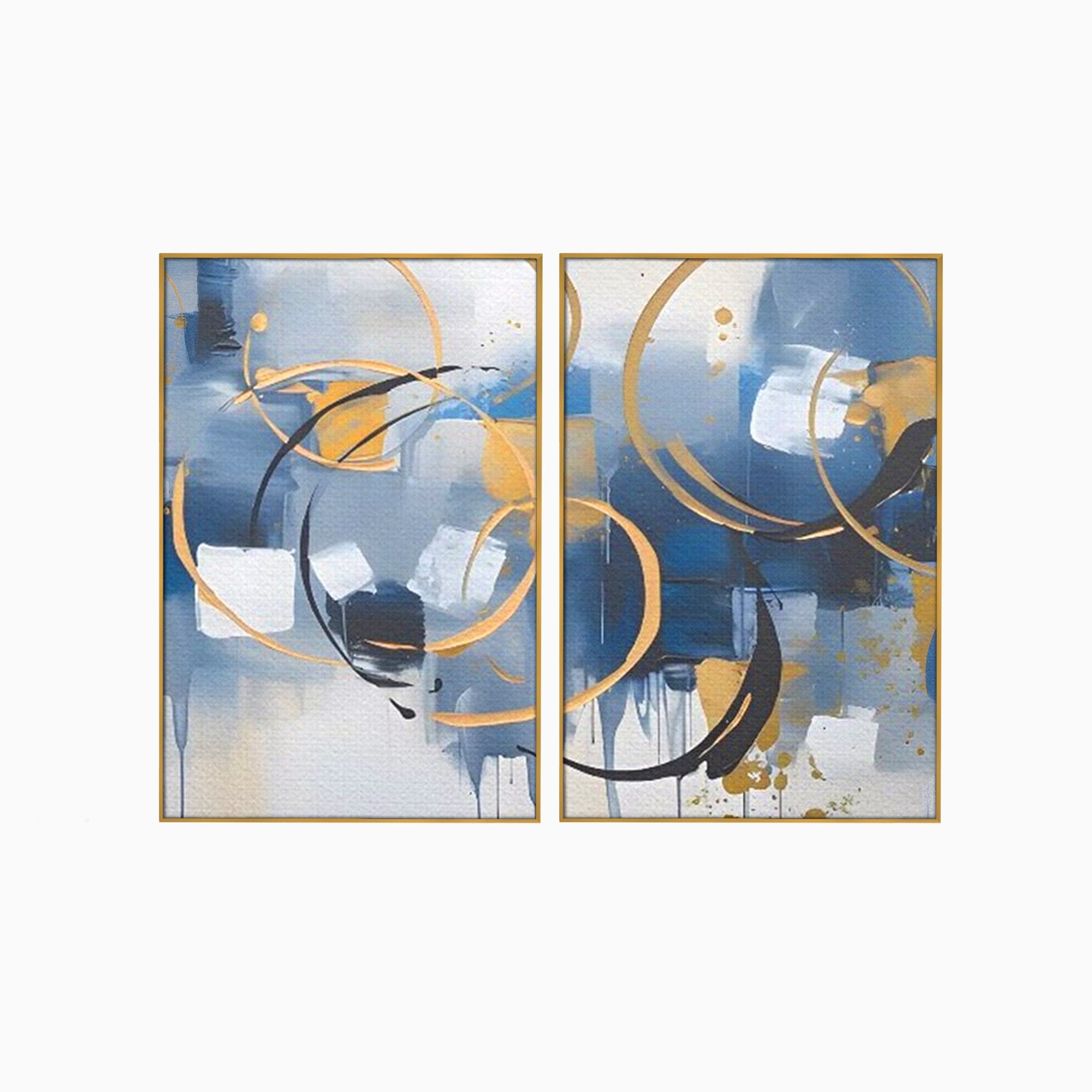 Set 2 Tablouri Canvas Premium LuxCanva® C2-1243, Relaxare, Living Room, Culori Vibrante