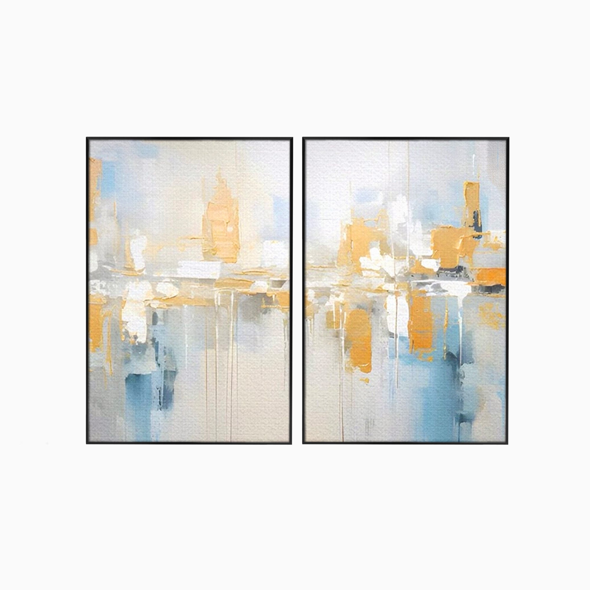 Set 2 Tablouri Canvas Premium LuxCanva® C2-1244, Relaxare, Living Room, Culori Vibrante