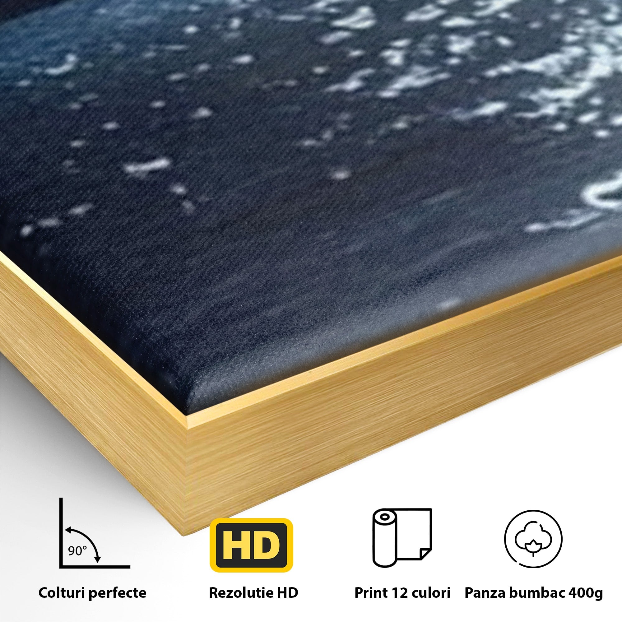 Set 2 Tablouri Canvas Premium LuxCanva® C2-1254, Midnight Over The Sea, Relaxare, Game Room, Kids Room Culori Vibrante