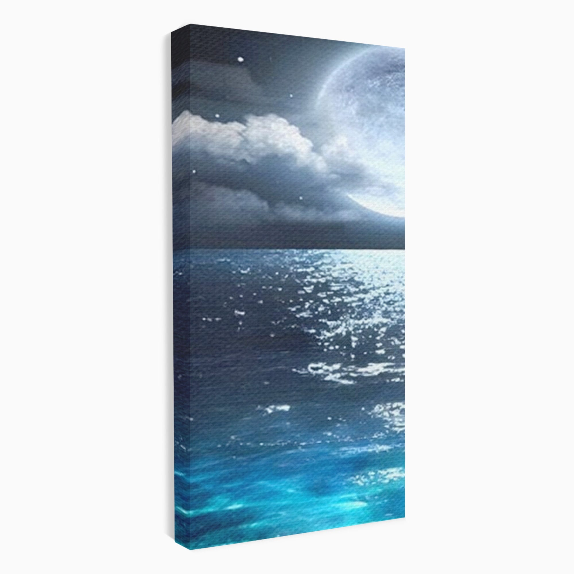 Set 2 Tablouri Canvas Premium LuxCanva® C2-1254, Midnight Over The Sea, Relaxare, Game Room, Kids Room Culori Vibrante