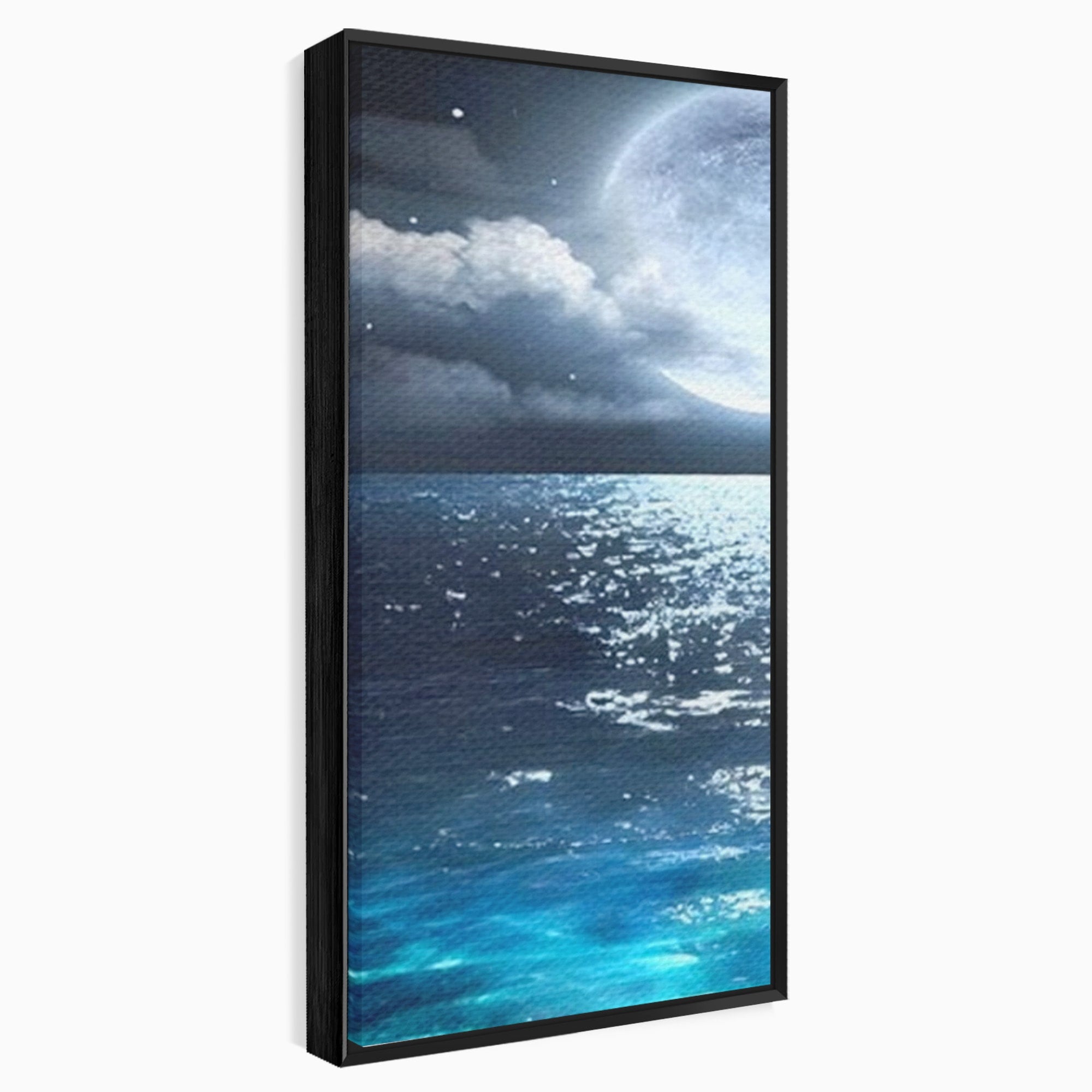 Set 2 Tablouri Canvas Premium LuxCanva® C2-1254, Midnight Over The Sea, Relaxare, Game Room, Kids Room Culori Vibrante