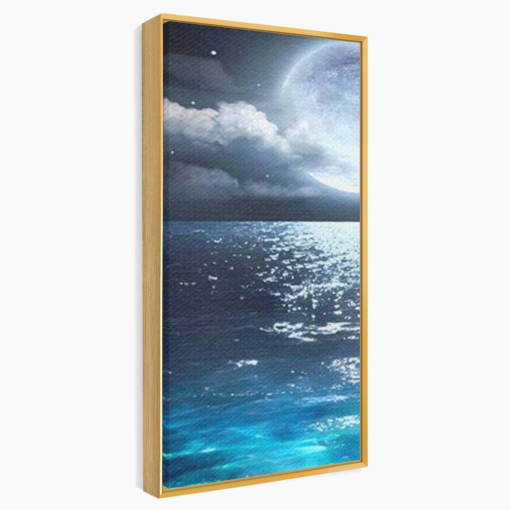 Set 2 Tablouri Canvas Premium LuxCanva® C2-1254, Midnight Over The Sea, Relaxare, Game Room, Kids Room Culori Vibrante