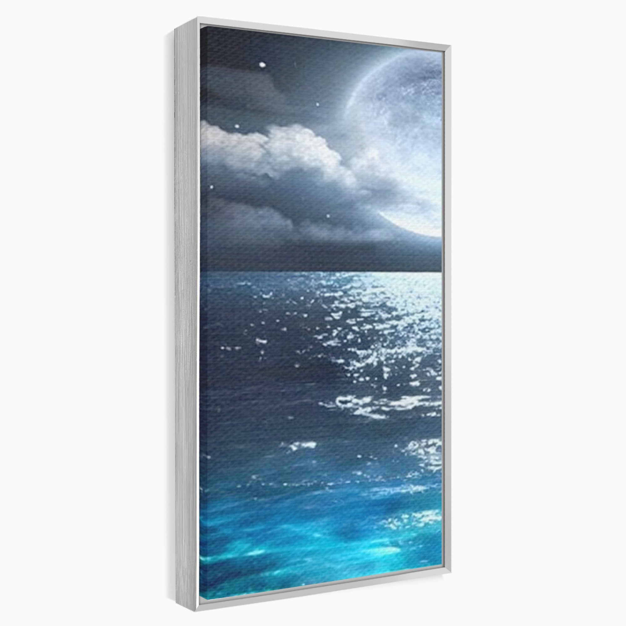 Set 2 Tablouri Canvas Premium LuxCanva® C2-1254, Midnight Over The Sea, Relaxare, Game Room, Kids Room Culori Vibrante