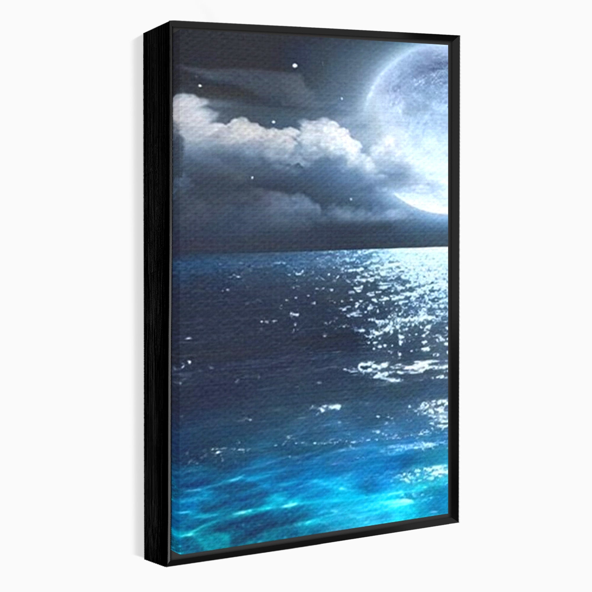 Set 2 Tablouri Canvas Premium LuxCanva® C2-1254, Midnight Over The Sea, Relaxare, Game Room, Kids Room Culori Vibrante