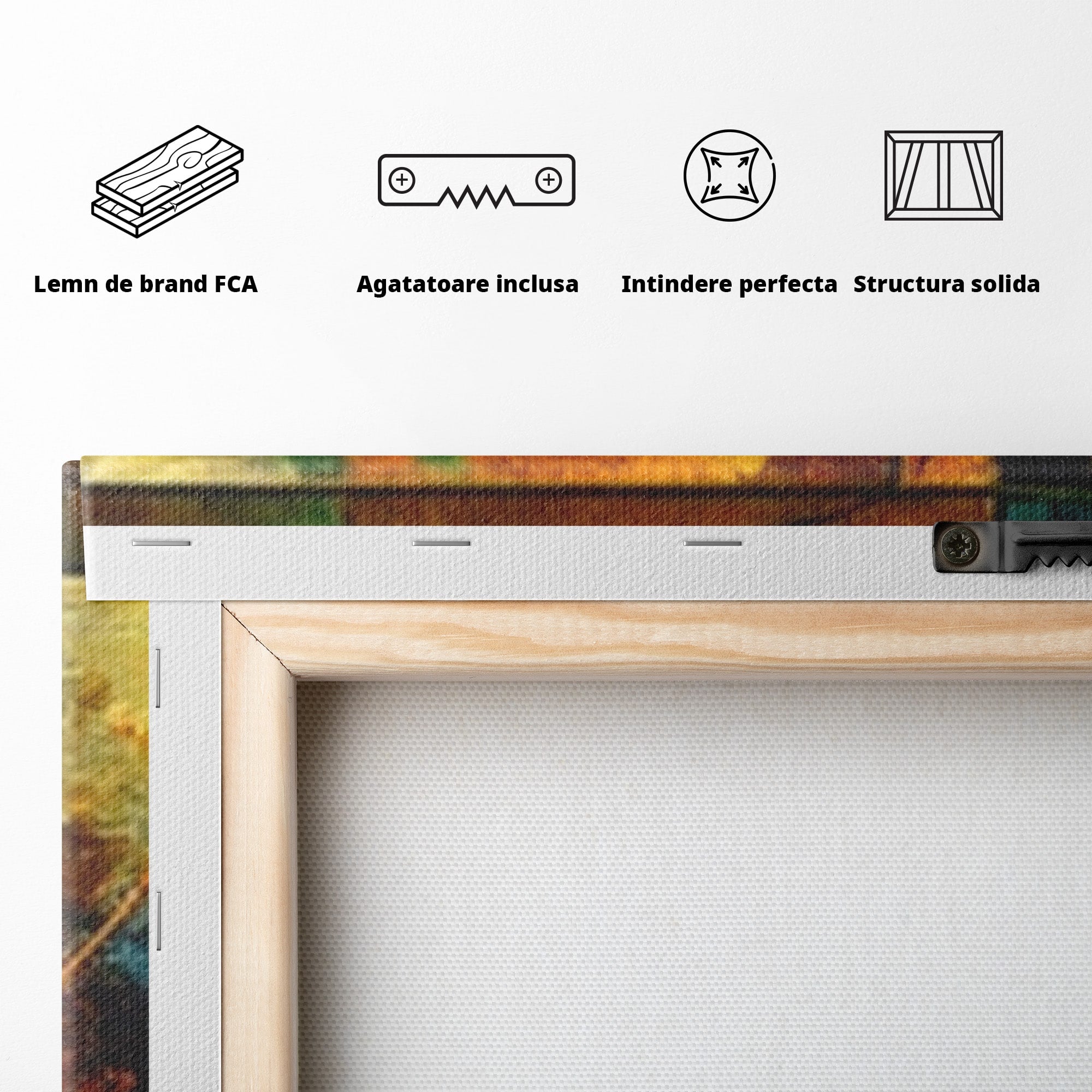 Set 2 Tablouri Canvas Premium LuxCanva® C2-1271, Cercul focului, Geometrie, Culori, Cromatic, Joc, Univers, Emotie, Tensiune, Caldura, Flux, Transformare, Metamorfoza, Dorinta, Birou, Living, Dormitor