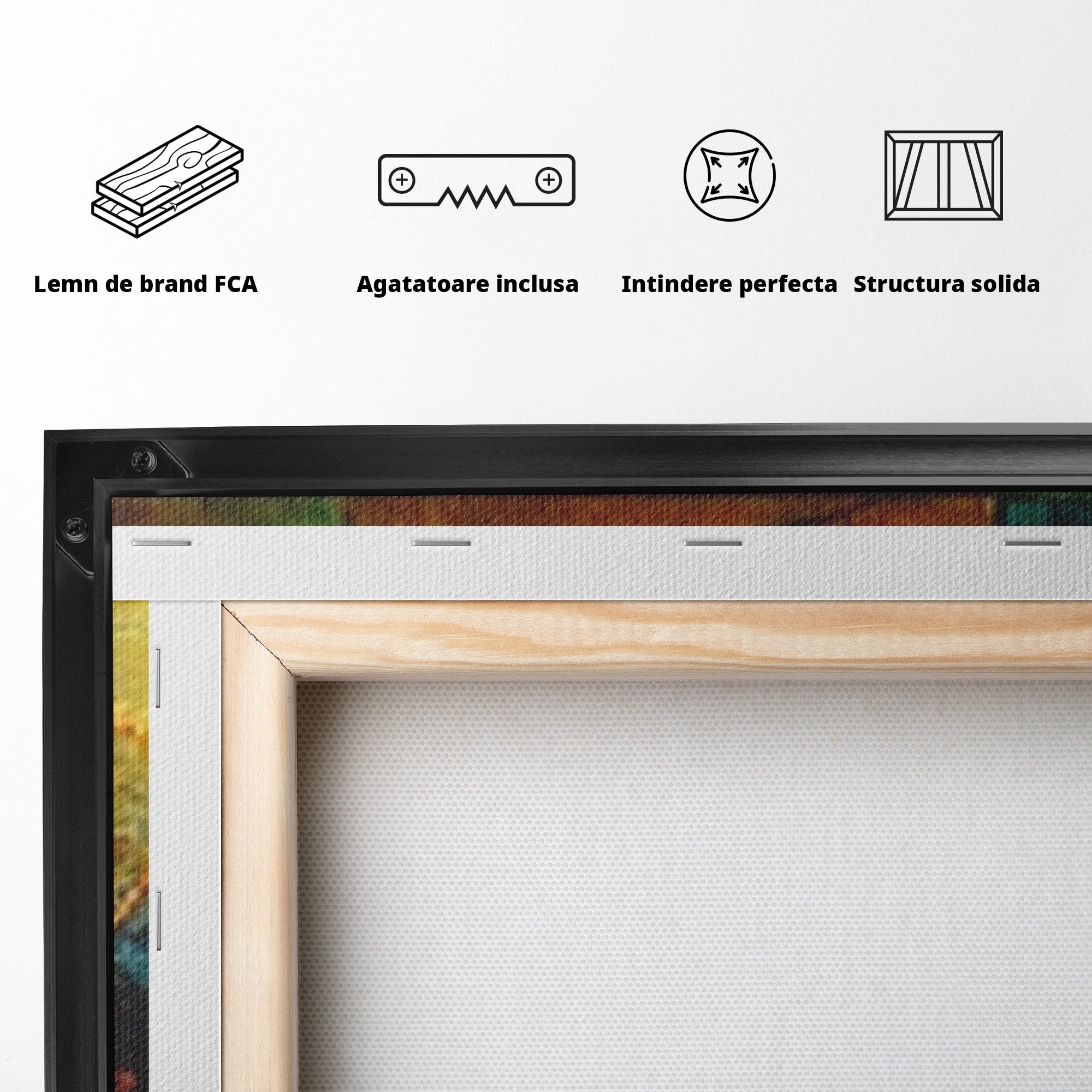 Set 2 Tablouri Canvas Premium LuxCanva® C2-1271, Cercul focului, Geometrie, Culori, Cromatic, Joc, Univers, Emotie, Tensiune, Caldura, Flux, Transformare, Metamorfoza, Dorinta, Birou, Living, Dormitor