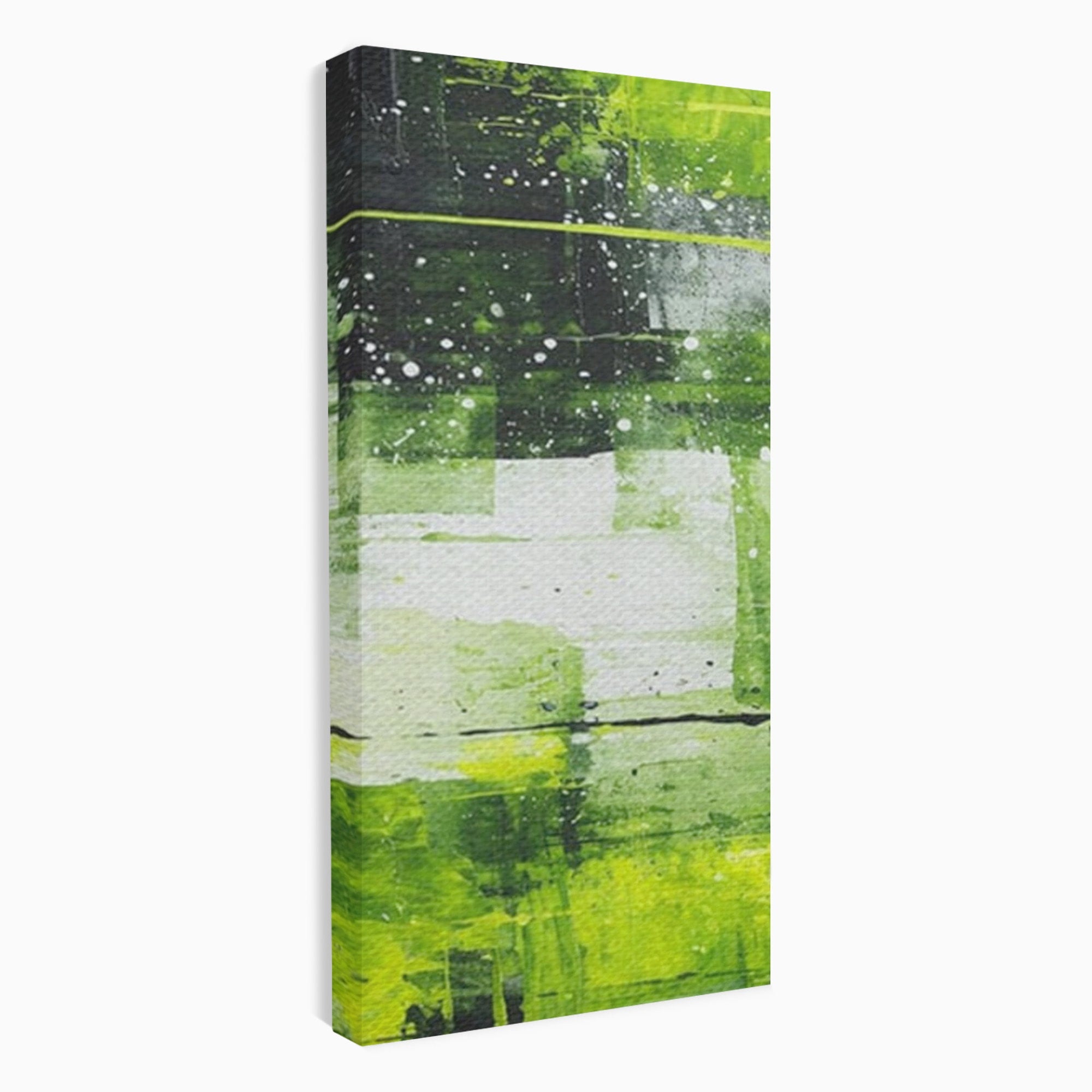 Set 2 Tablouri Canvas Premium LuxCanva® C2-1273, Puls vegetal, Geometrie, Verde, Organic, Armonie, Peisaj, Straturi, Prospetime, Abstract, Textura, Minimalism, Liniste, Spa, Birou, Living, Dormitor